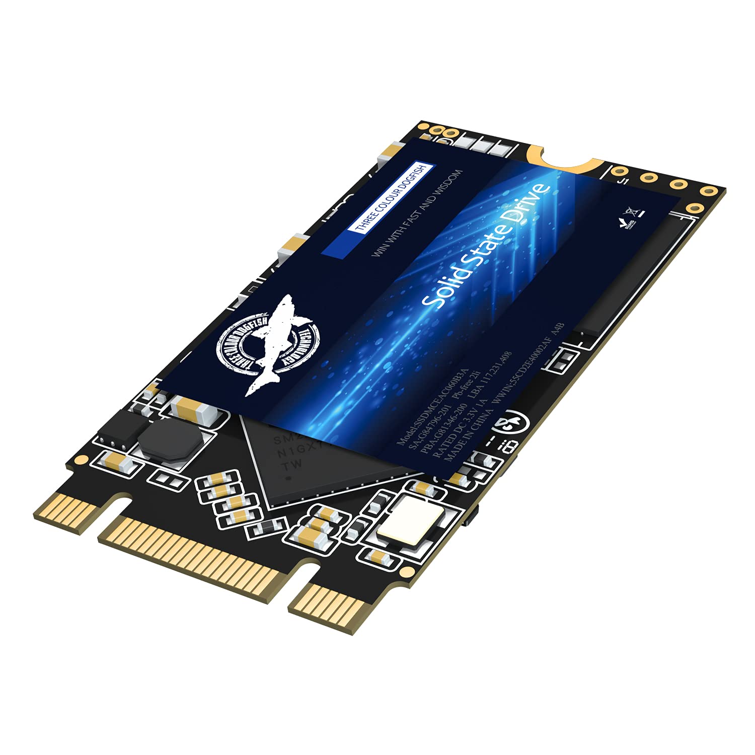 Dogfish M.2 2242 Ssd 256Gb 3D Nand Tlc Sata Iii 6 Gb/S, Internal Solid State Drive   Compatible With Desktop Pc Laptop (M.2 2242