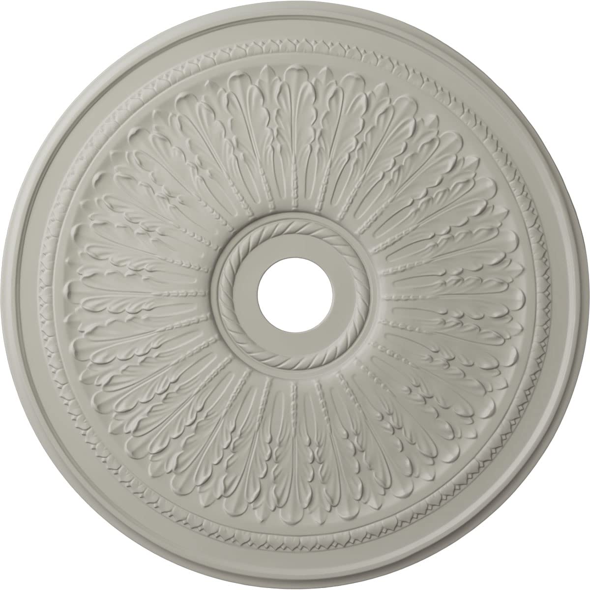 Ekena Millwork Cm29Oapcf Oakleaf Ceiling Medallion, 29 1/8''Od X 3 5/8''Id X 1''P, Hand Painted Pot Of Cream