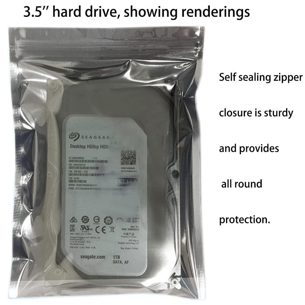 Mantianstar 50Pcs 5.9X7.8In/15X20Cm Anti Static Bags, Premium Resealable Antistatic Bags For Various Precision Parts, Electronic