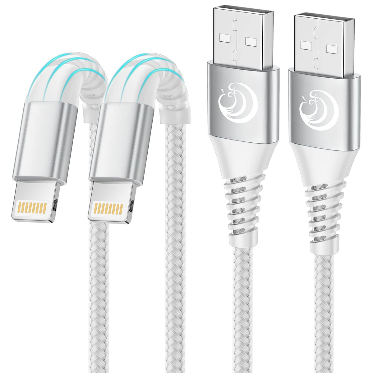 Aioneus Iphone Charger 6Ft 2Pack, Apple Mfi Certified Lightning Cable, Nylon Braided Charging Cord, Fast Phone Charger Cable Compatible With Iphone 14 13 12 11 Pro Max Xr Xs 8 7 Plus Se 2020