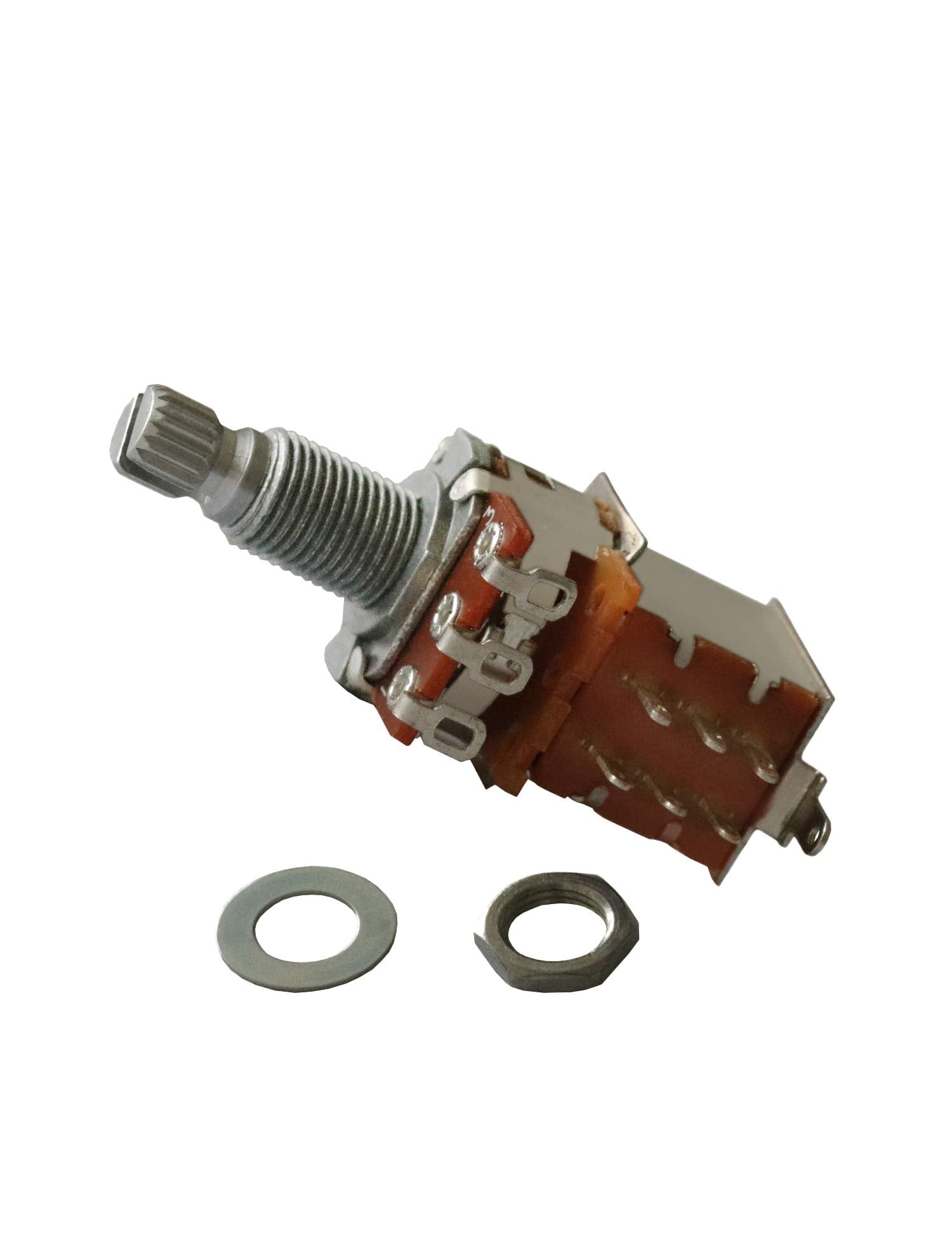 Metallor Push Pull Pot Dpdt Switched Guitar Bass Potentiometer Audio Volume Tone Split Shaft Control Switch 18Mm With Nuts And W