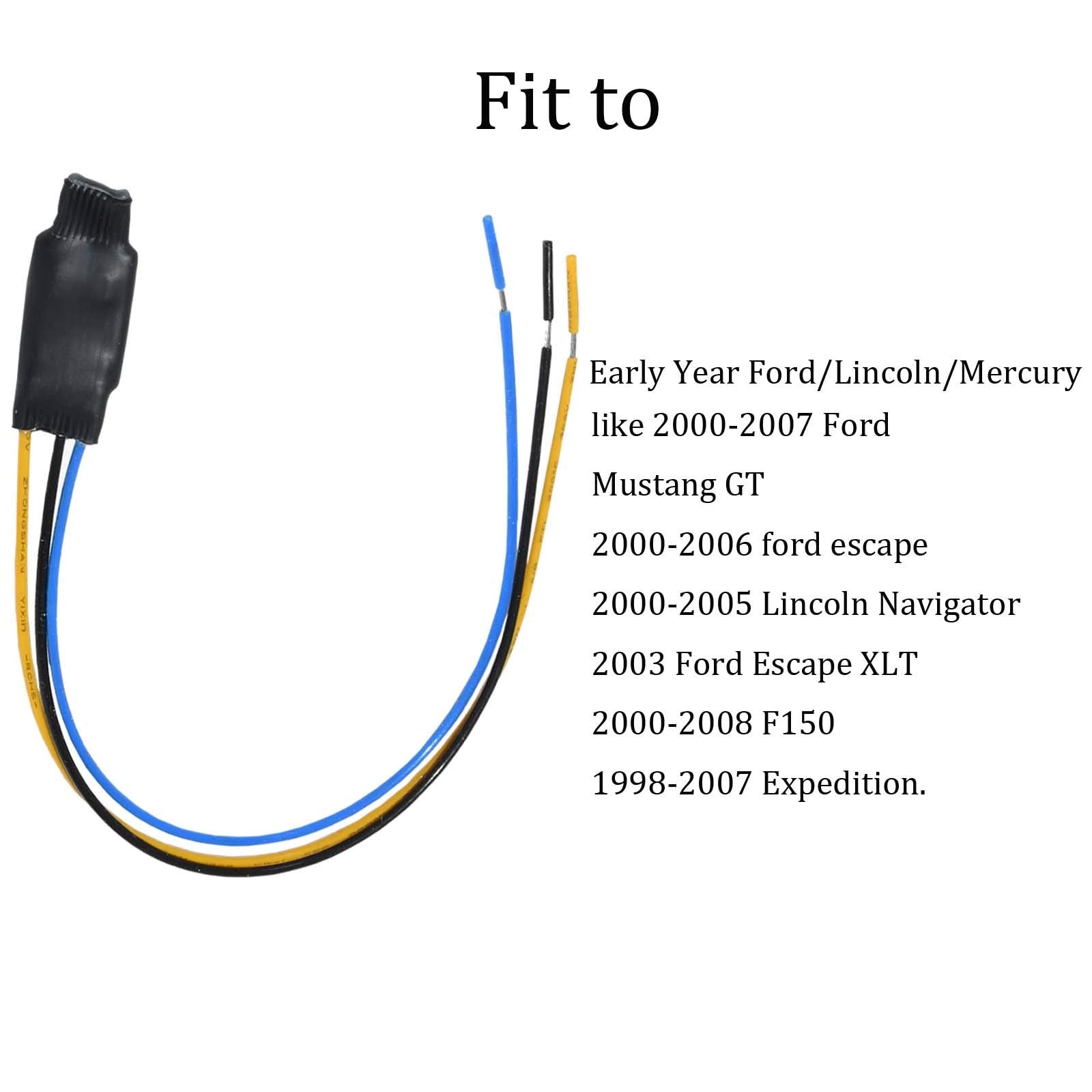 Red Wolf Car 12V To 5V Step Down Interface Wire Adapter Fit For 1997 2008 Ford Mustang Gt, 2000 2006 Escape, Install Aftermarket Radio Stereo Headunit Eliminate Pop Noise