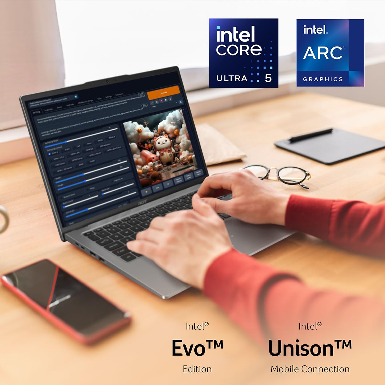 Acer Swift Go 14 Intel Evo Edition Laptop | 14'' Oled Wqxga+ 2880X1800 Display | Unlock Ai Experiences | Intel Core Ultra 5 Proc