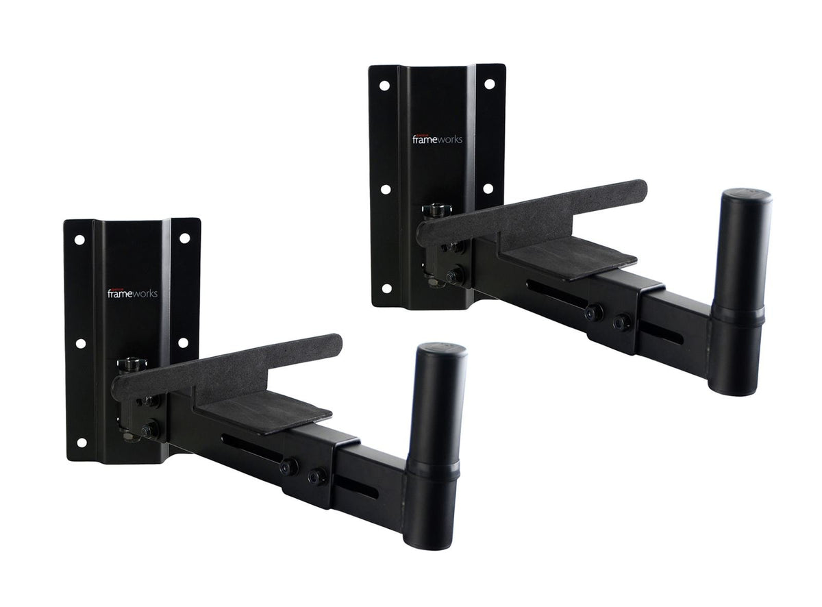 Gator Frameworks Adjustable Studio Speaker Wall Mount; Fits Both 38Mm And 35Mm Speaker Mounts (Gfw-Spk-Wm100)
