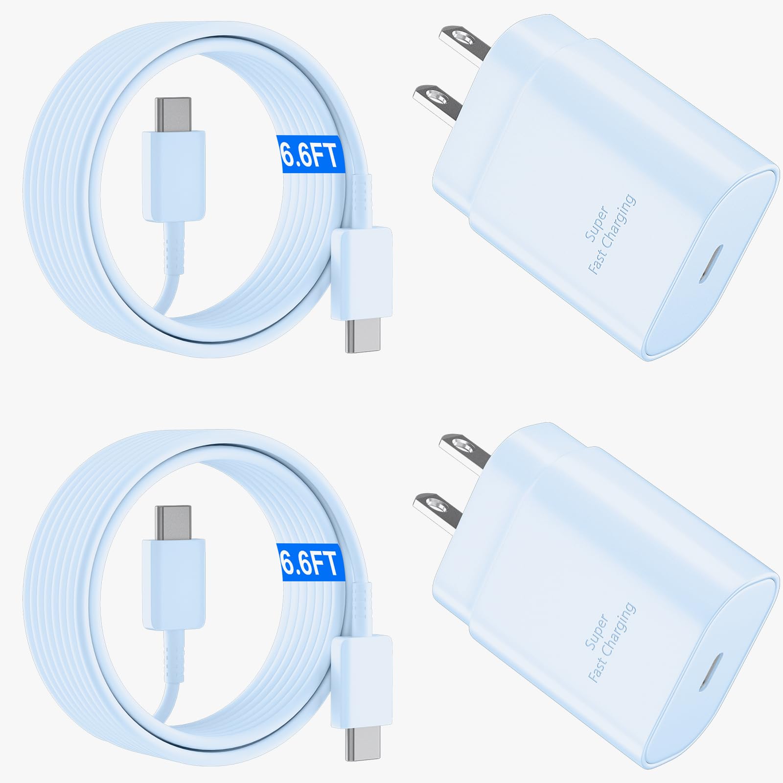 Usb C Fast Charger, 25W Samsung Charger Type C Super Fast Charging Android Charger Block With 6.6 Ft Cable For Samsung Galaxy S2