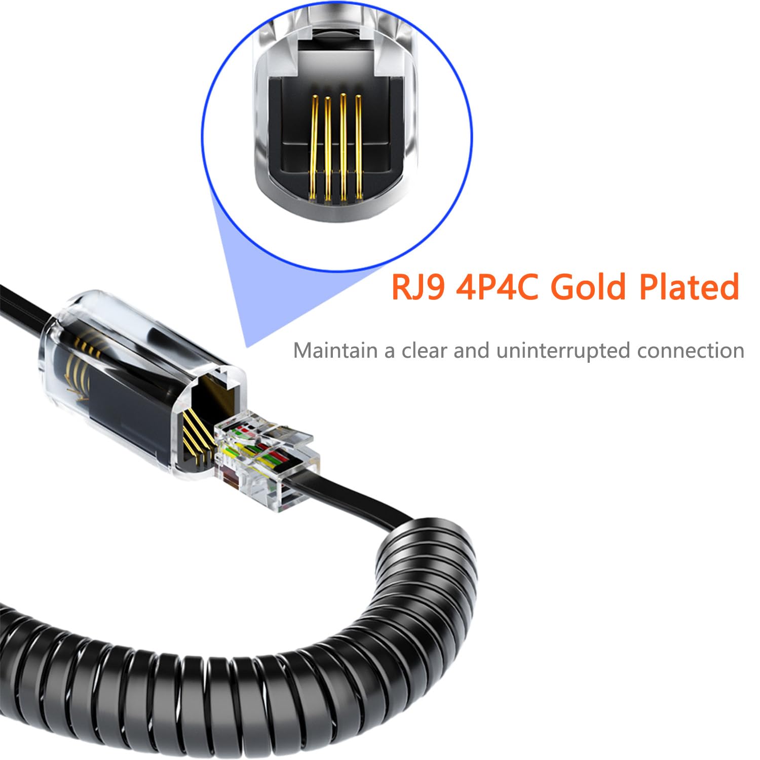 Lativu Phone Cord Detangler For Desk Phone, 10 Pack 360 Degree Rotating Telephone Cord Detangler Swivel Cord, No Tangle Phone Co