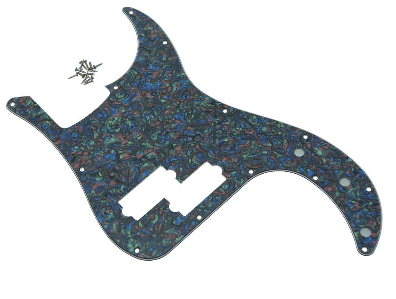 Dopro 13 Hole Precision Bass Pickguard PB P Bass Scratch Plate for USA/Mexican FD Precision Bass Abalone Pearl