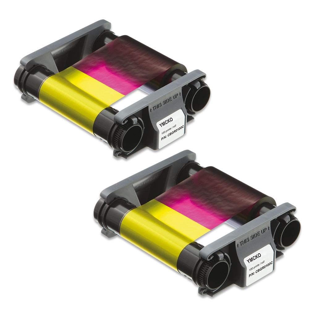 Evolis Badgy Cbgr0100C 2Pack Color Ribbon For Badgy100 & Badgy200 (2Pack   2 Ribbons)