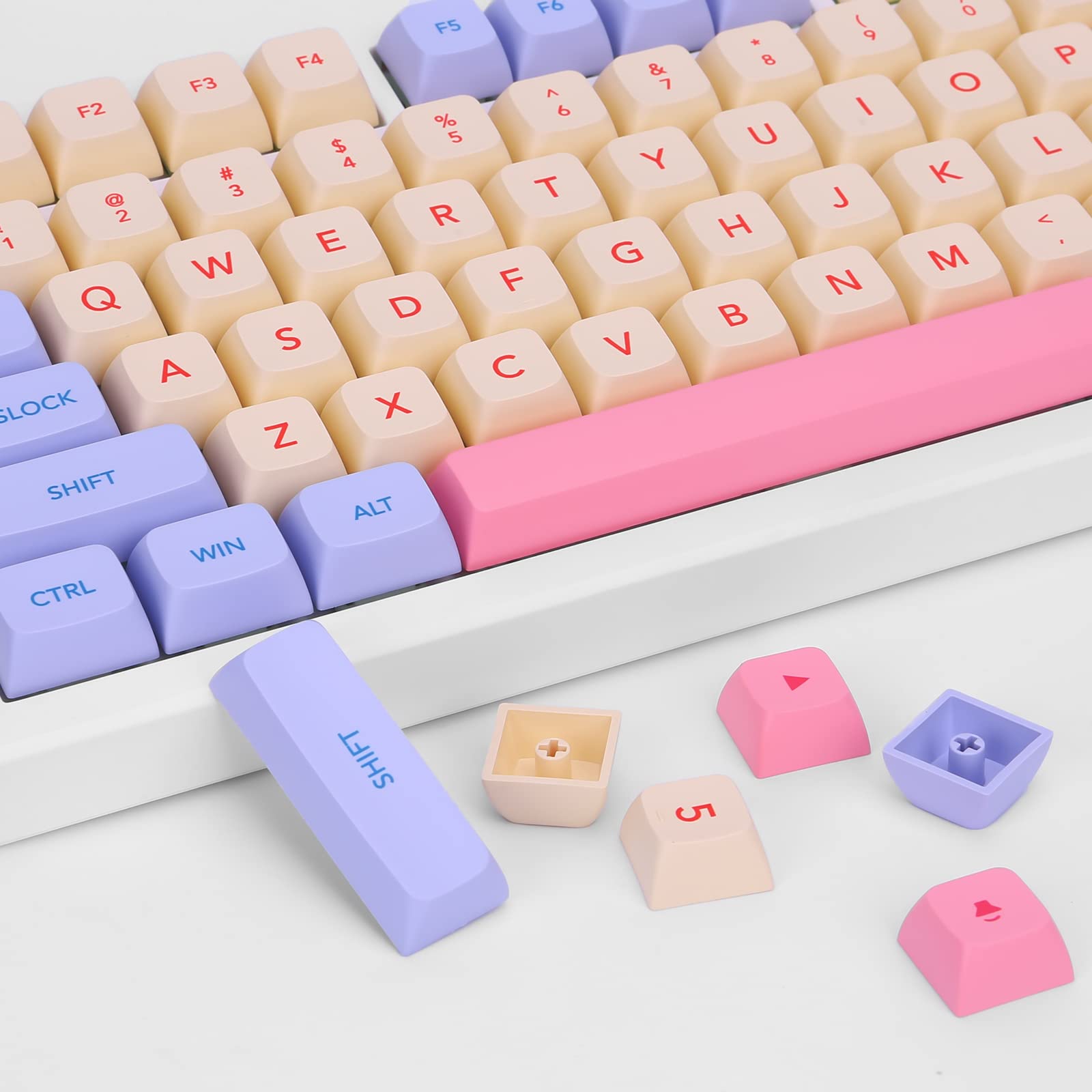 Kxrors Pbt Keycaps 132 Keys Pink Cute Keycaps Dye Sublimation Key Caps Xda Profile Keycap Set For Cherry Gateron Mx Switches Mec