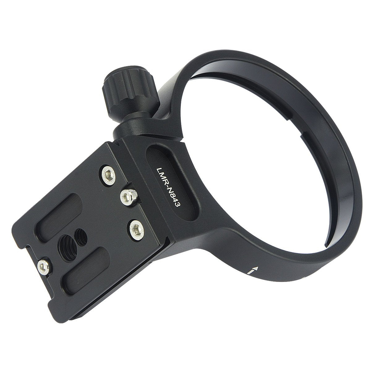 Haoge Lmr N843 Lens Collar Replacement Foot Tripod Mount Ring For Nikon Af 80 400Mm F/4.5 5.6D Ed Vr And Nikon Af S Nikkor 300Mm F/4D If Ed Lens Built In Arca Type Camera Quick Release Plate