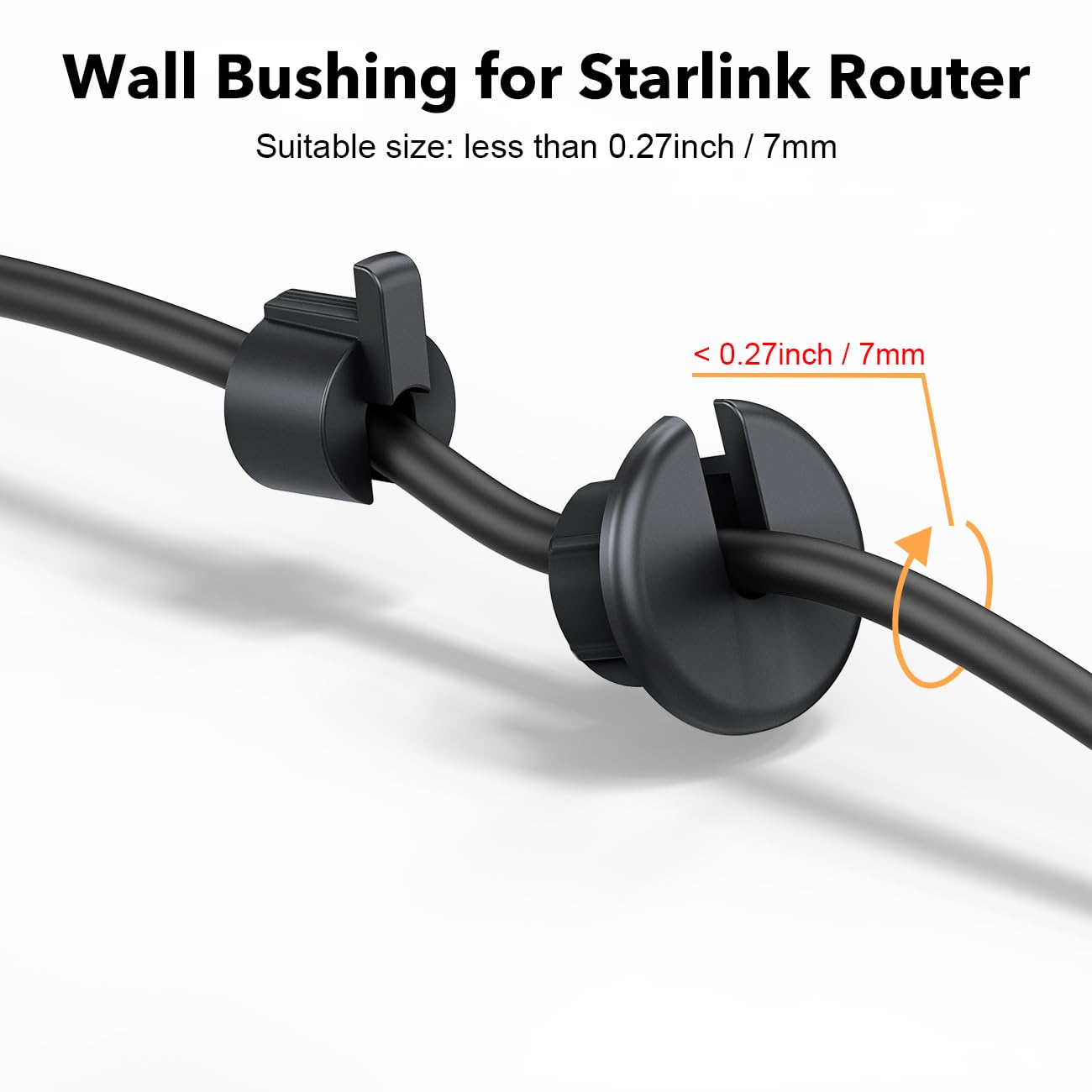 Cable Routing Kit For Starlink, Cable Mounting Kit, Starlink Accessories, Wall Grommets For Cables, Cable Wall Pass Through For