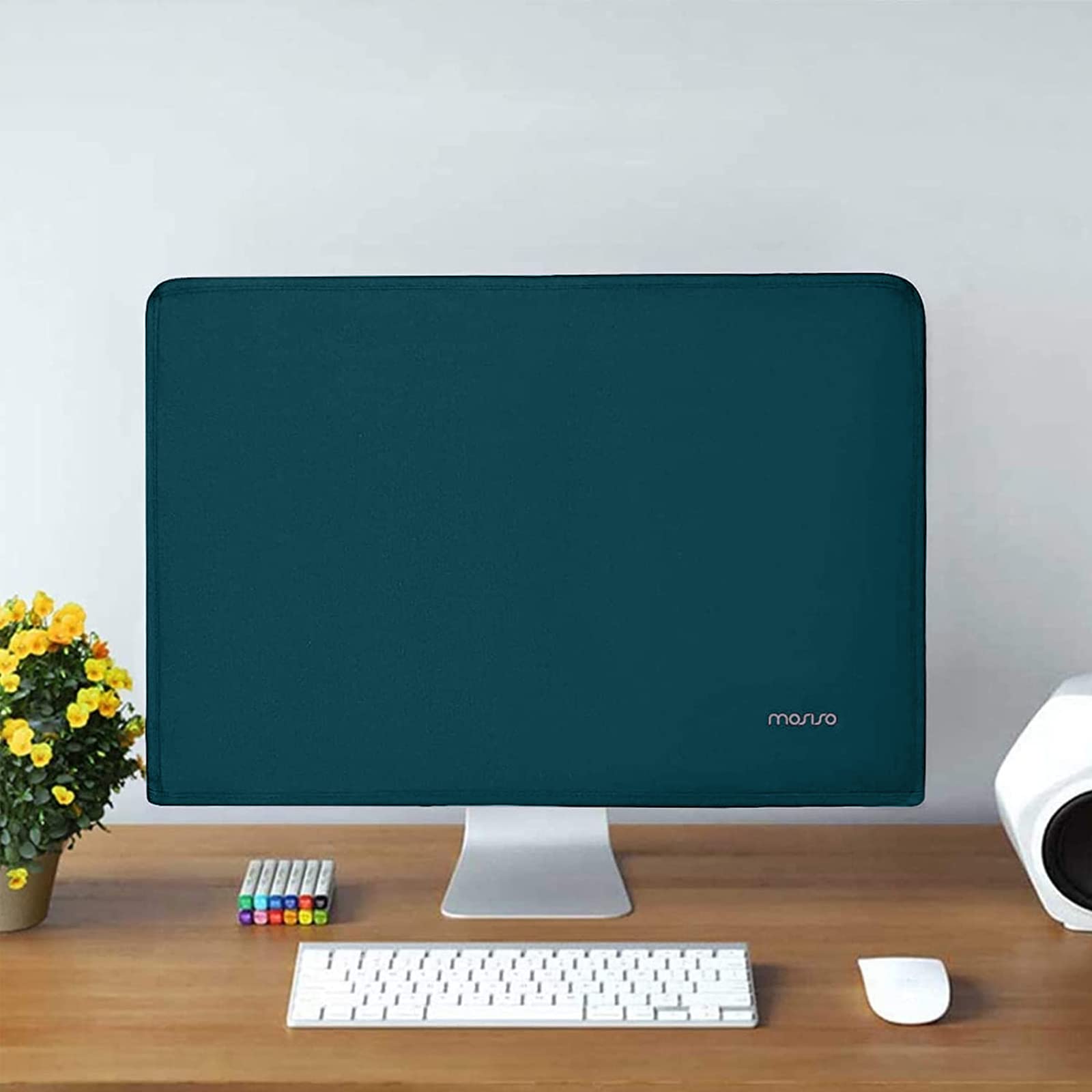Mosiso Monitor Dust Cover 26, 27, 28, 29 Inch Anti Static Dustproof Lcd/Led/Hd Panel Case Computer Screen Protective Sleeve Compatible With Imac 27 Inch, 26 29 Inch Pc, Desktop And Tv, Teal Green