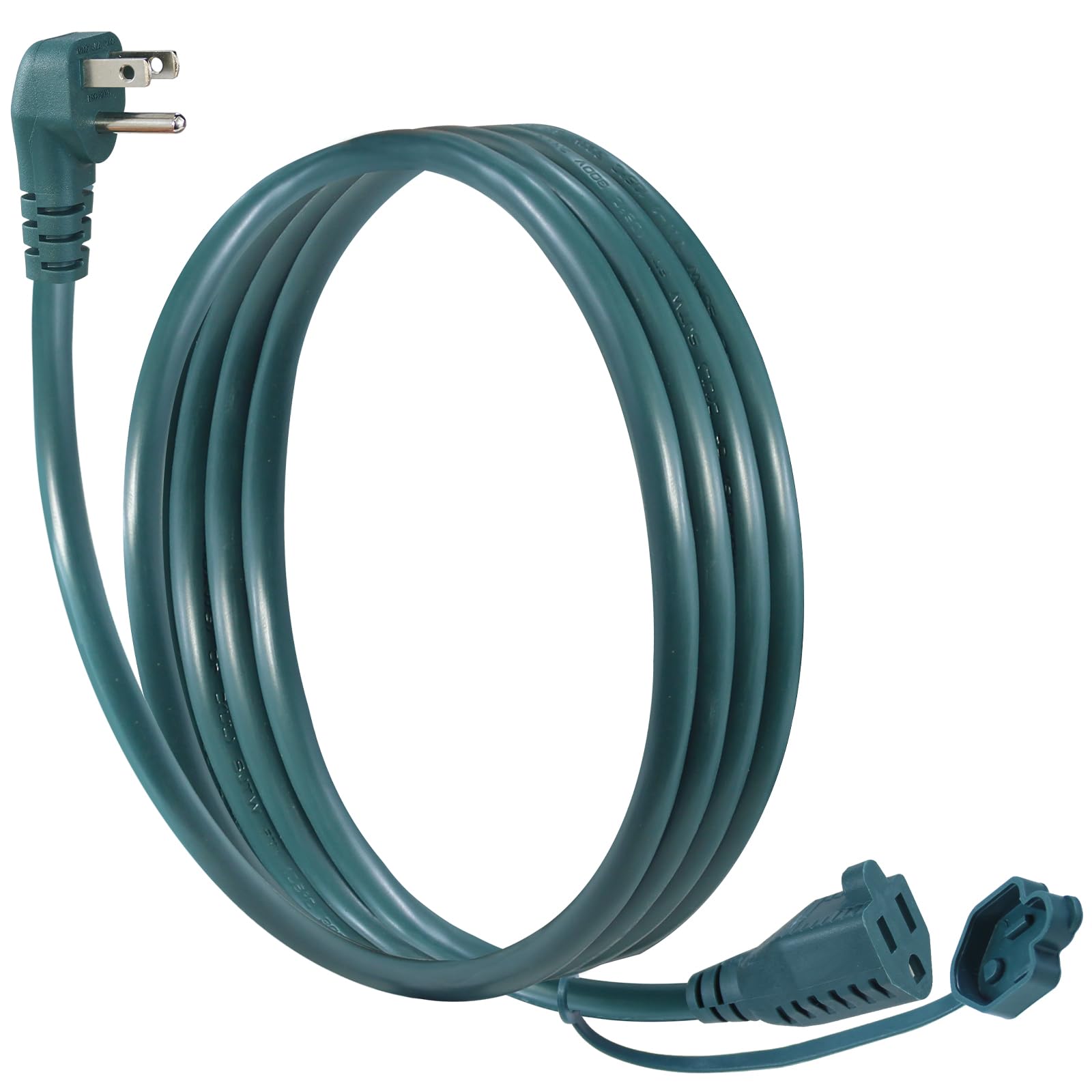 6Ft Green Outdoor Extension Cord For Christmas Light   16Awg Cold Weather Outdoor Extension Cord, Sjtw Extension Cable With 90 D