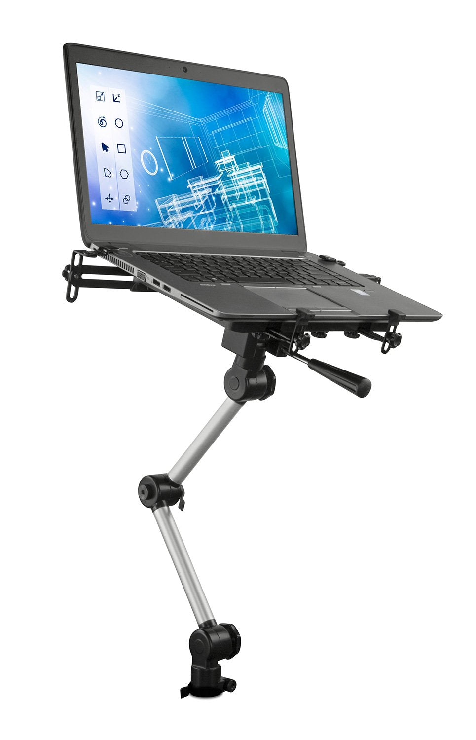 Mount It! Laptop Vehicle Mount, No Drill Computer Seat Mount, Full Motion Adjustable Design for Auto, Truck, Car, Van Use