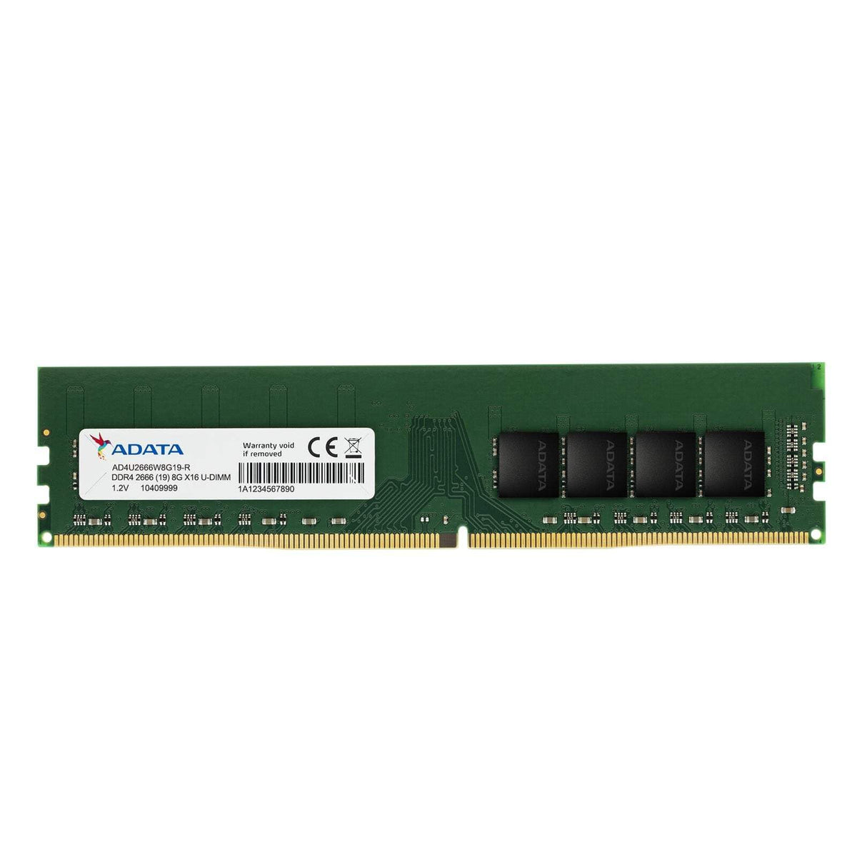 8Gb Adata Ddr4 2666Mhz Pc4 21300 Cl19 Desktop Memory Module 288 Pins