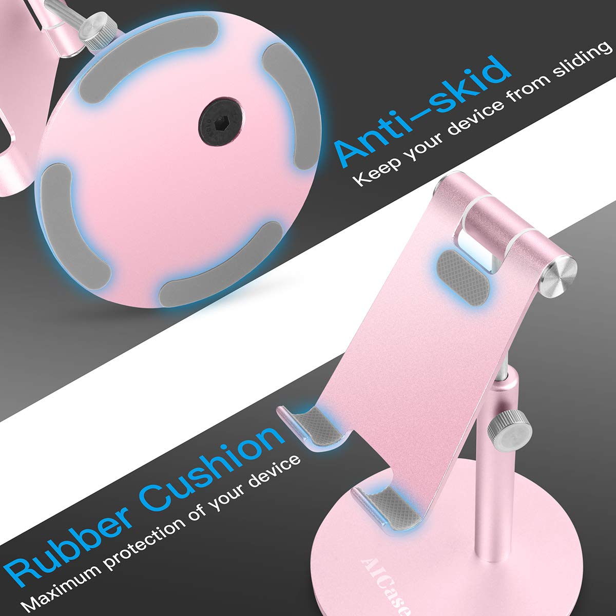 Aicase Tablet/Phone Stand, Universal Multi Angle & Height Adjustable Stand, Desktop Holder For Ipad Pro 10.5/9.7/12.9, Air Mini