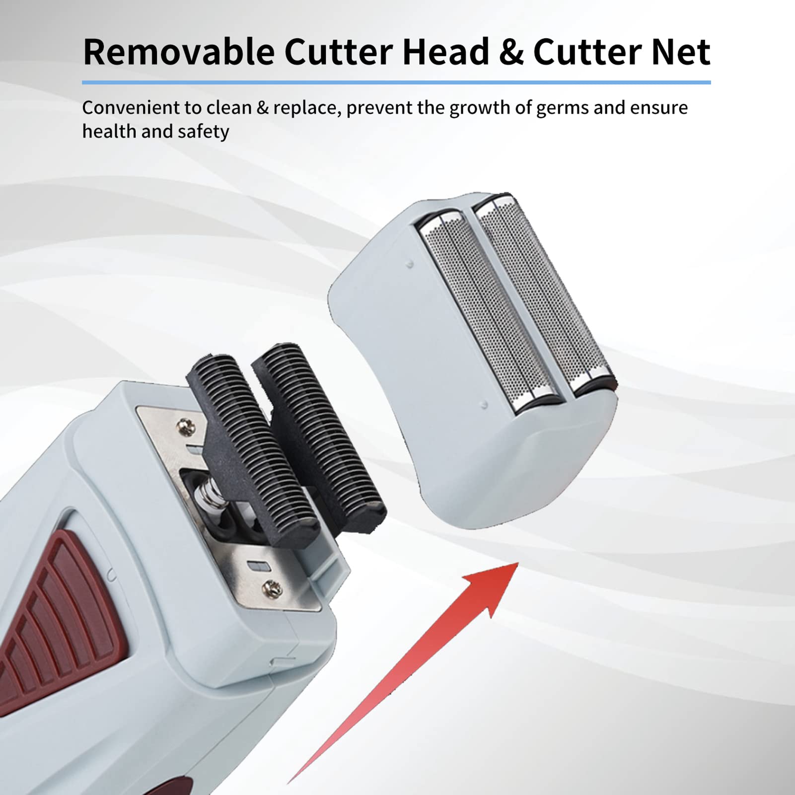 Electric Foil Shavers, Cordless Metal Double Foil Shaver Multifunctional 2 In 1 Foil Trimmer Shaving Machine Clippers For Hair C