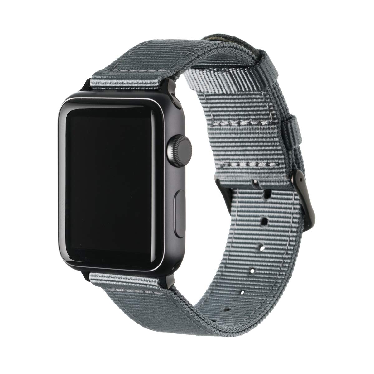 Archer Watch Straps   Premium Nylon Replacement Bands For Apple Watch (Gray, Black, 42/44/45Mm)