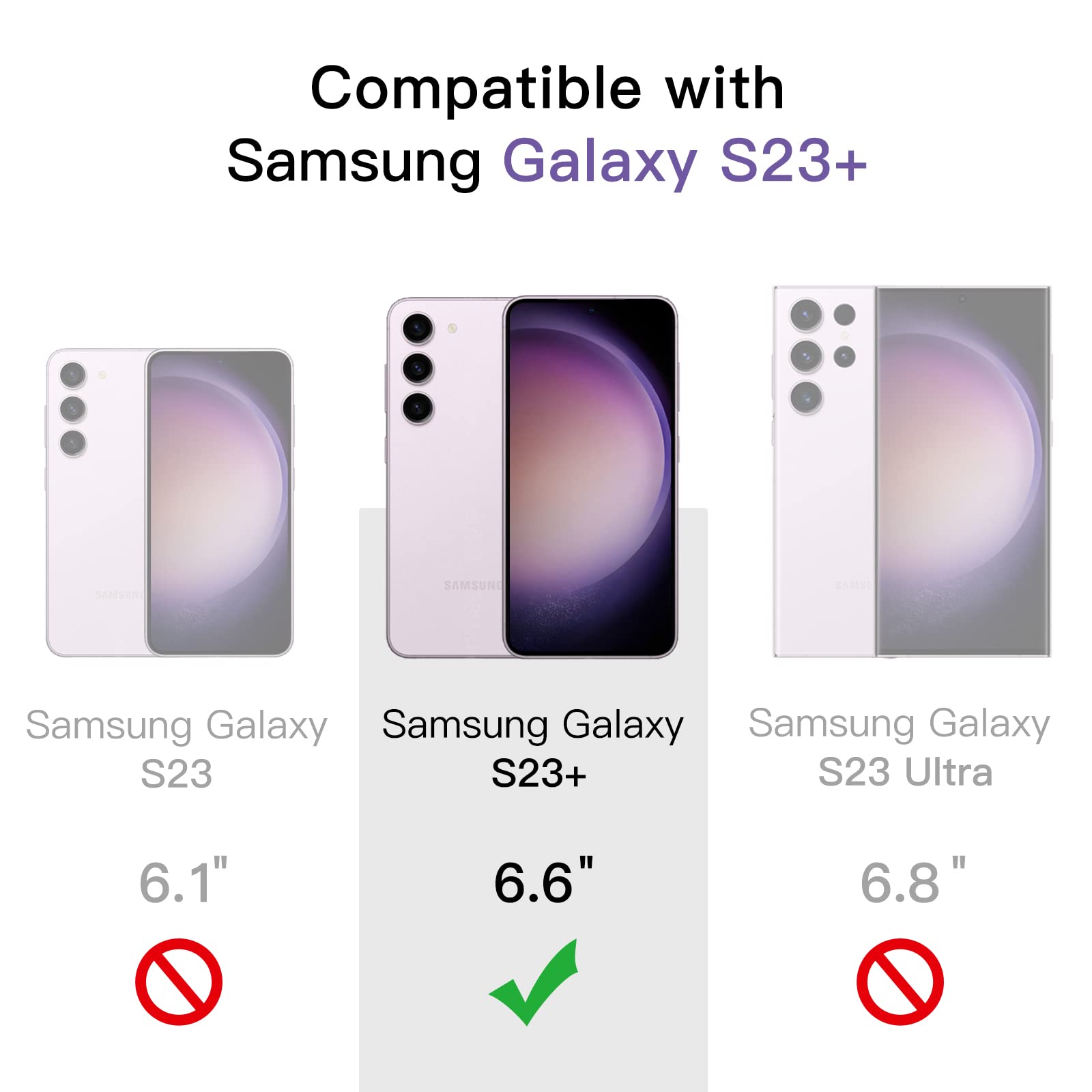 Jetech Screen Protector For Samsung Galaxy S23+ / S23 Plus 5G 6.6 Inch, Tempered Glass Film, Fingerprint Id Compatible, Hd Clear