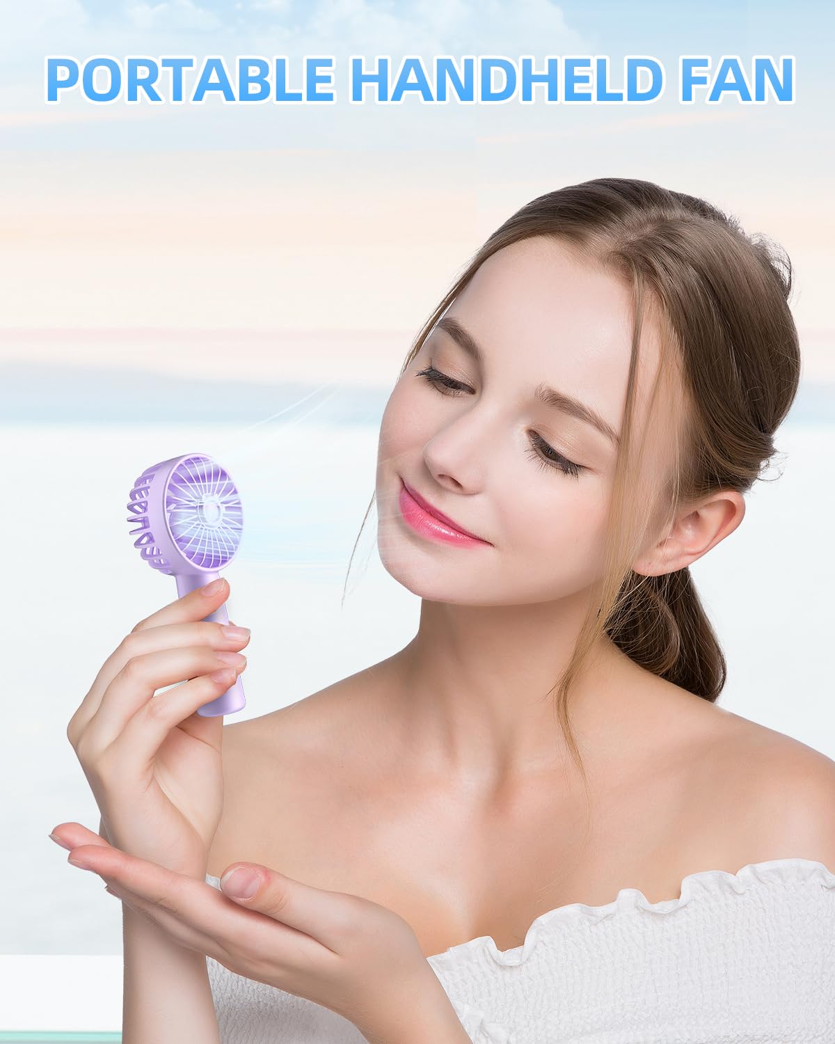 Kidee Mini Portable Fan, Small Handheld Fan With 3 Speeds, Small Hand Fan Usb Rechargeable, Personal Fan Battery Operate For Out