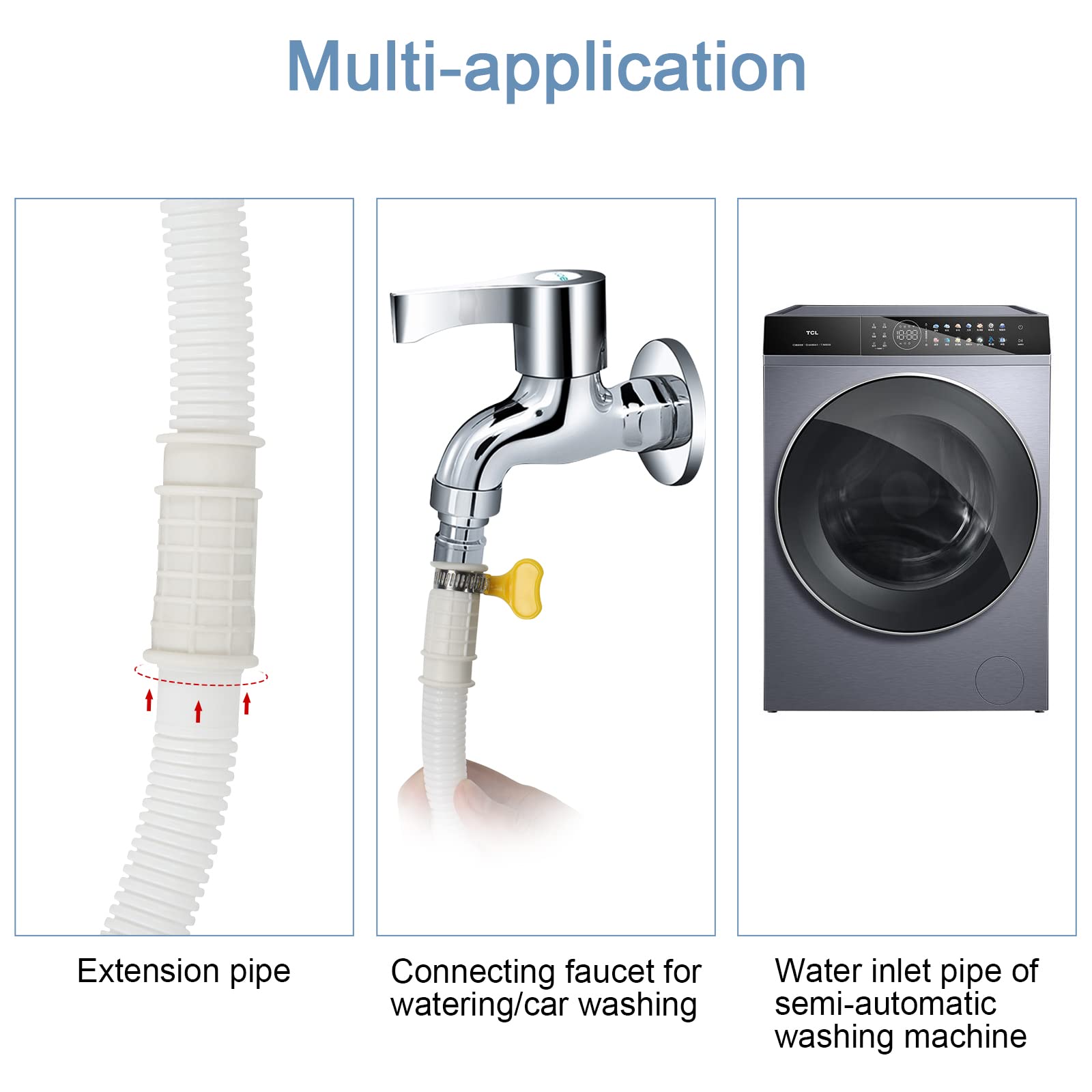 Hoxha Air Conditioner Drain Hose Kit Plastic Tubing For Ac Condensate Flexible Durable Drain Hose For Mini Split Ac Portable Ac