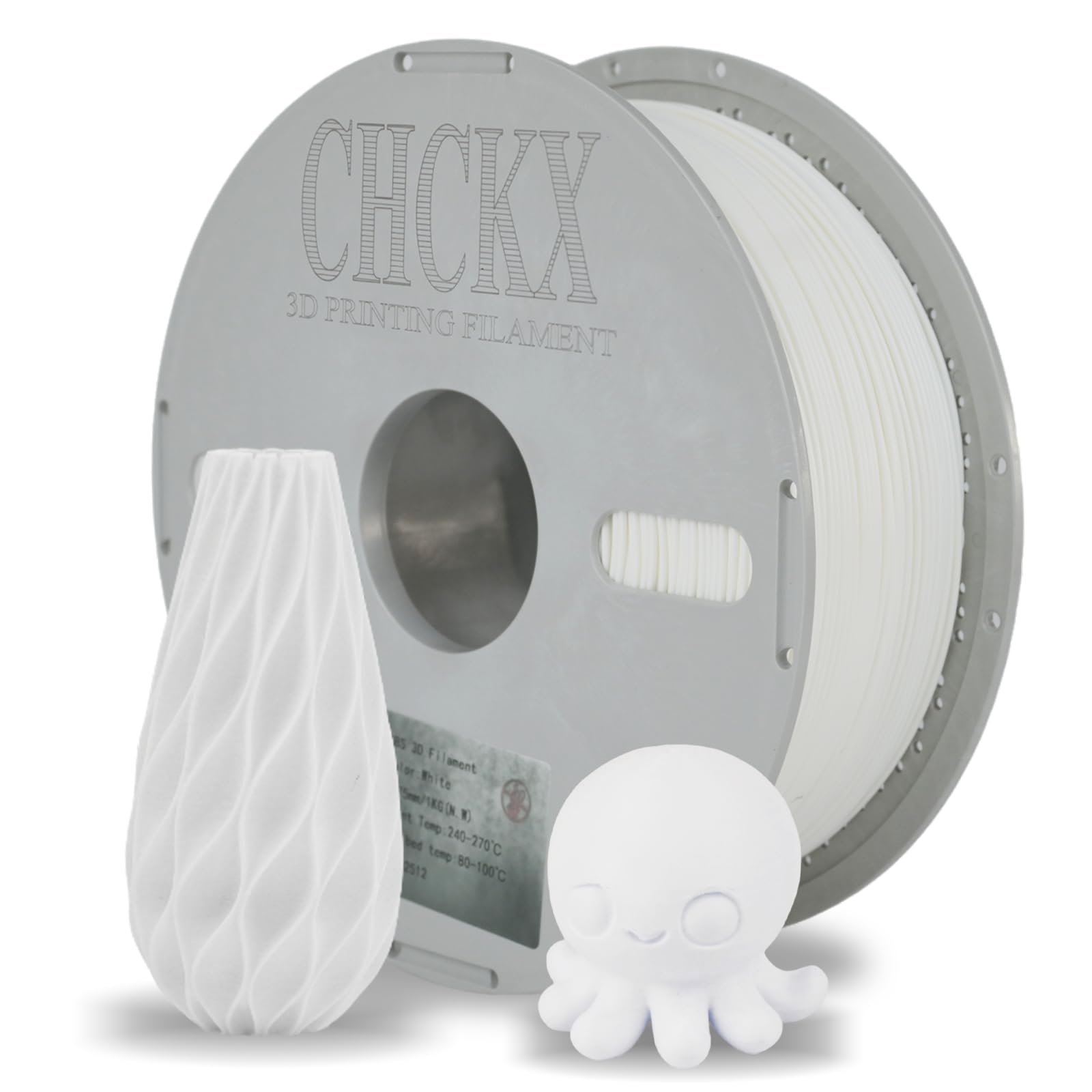 CHCKX ABS Filament 1.75mm 3D Printing Filament Highly Resistant Durable Heat Resistance Odorless Non-Toxic Dimensional Accuracy 