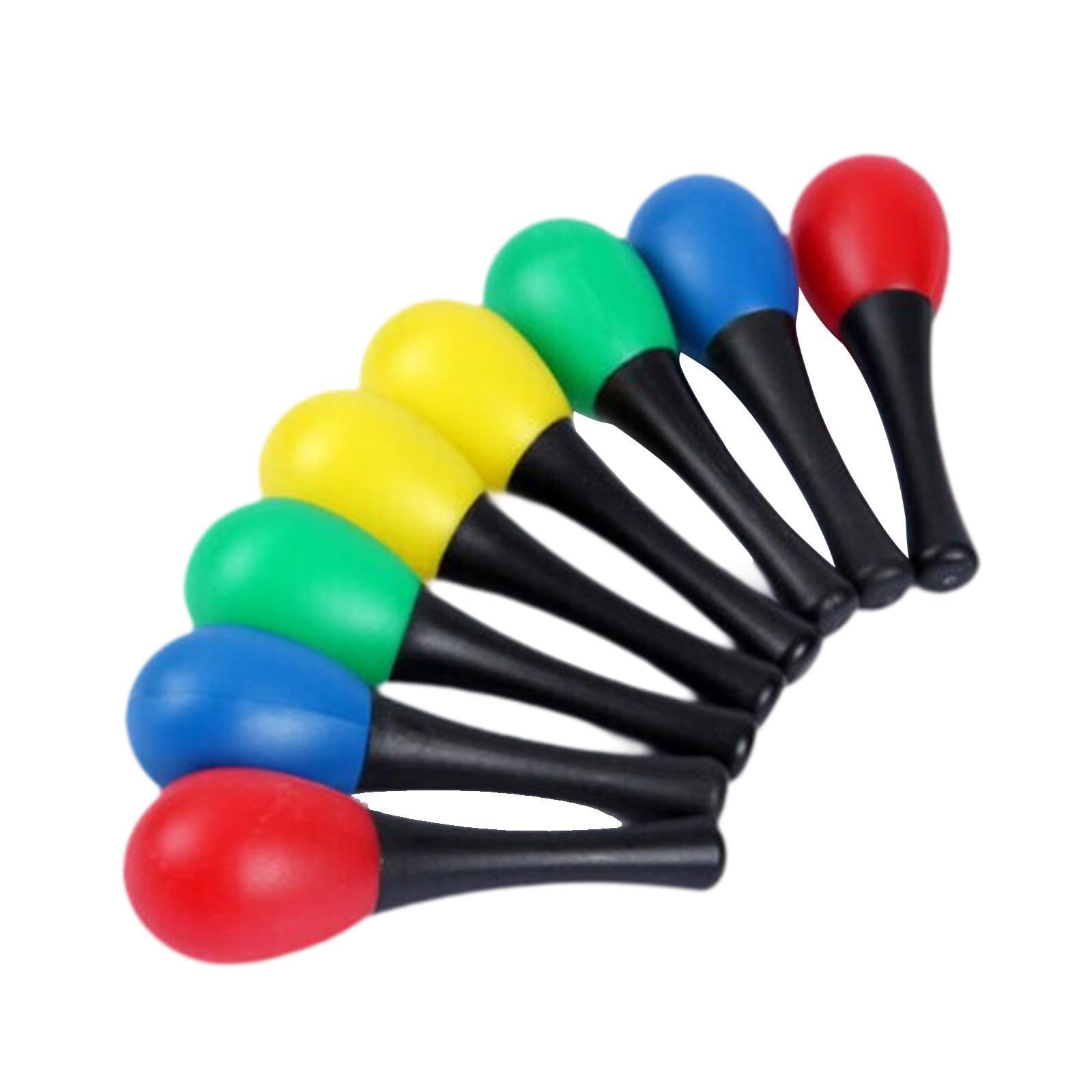 SECRET DESIRE 8x Hand Percussion Rattles Portable Maracas for Kids Adults Birthday Holiday