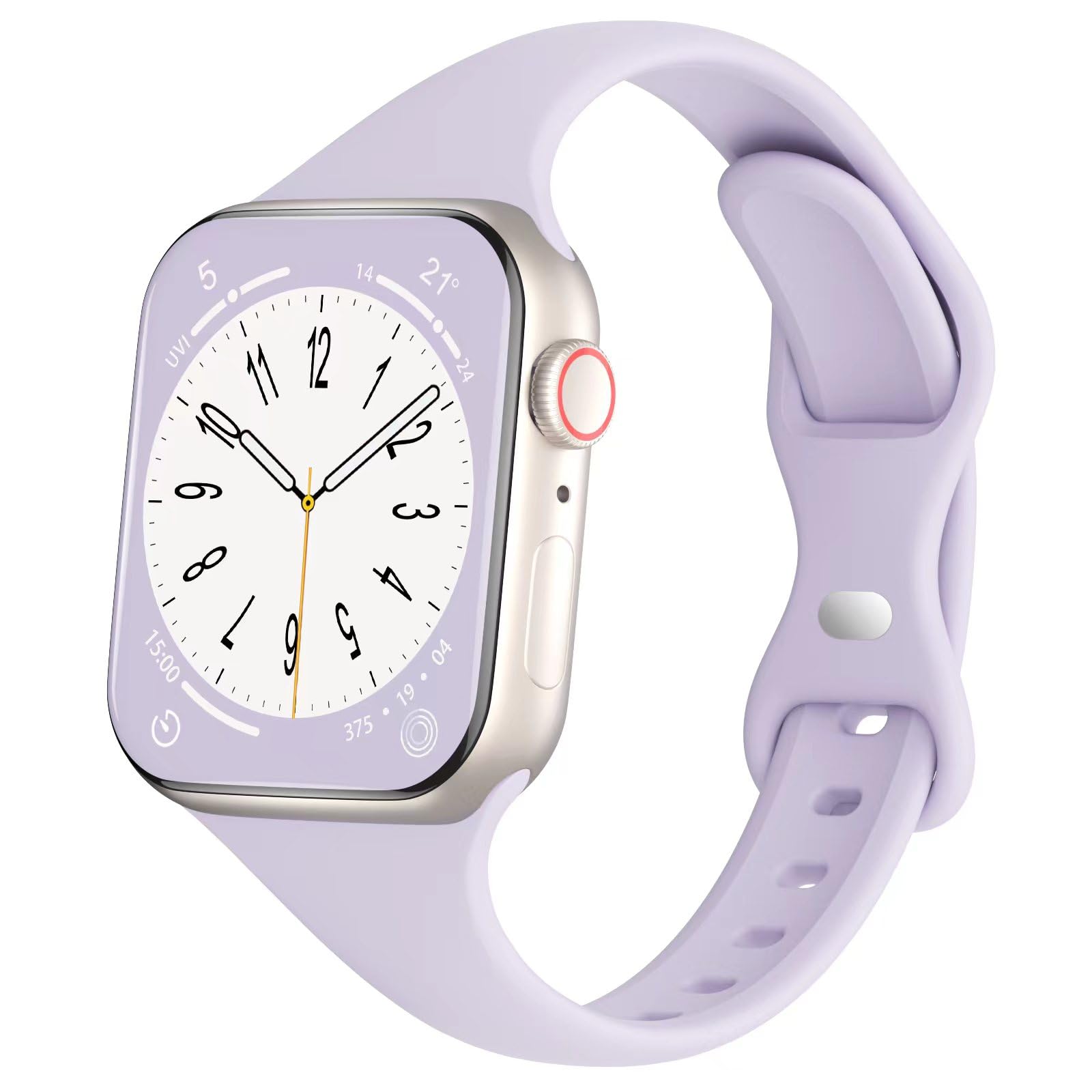 Sport Slim Silicone Bands Compatible For Apple Watch Band 38Mm 42Mm 40Mm 44Mm 41Mm 45Mm 46Mm 49Mm, Thin Narrow Replacement Strap