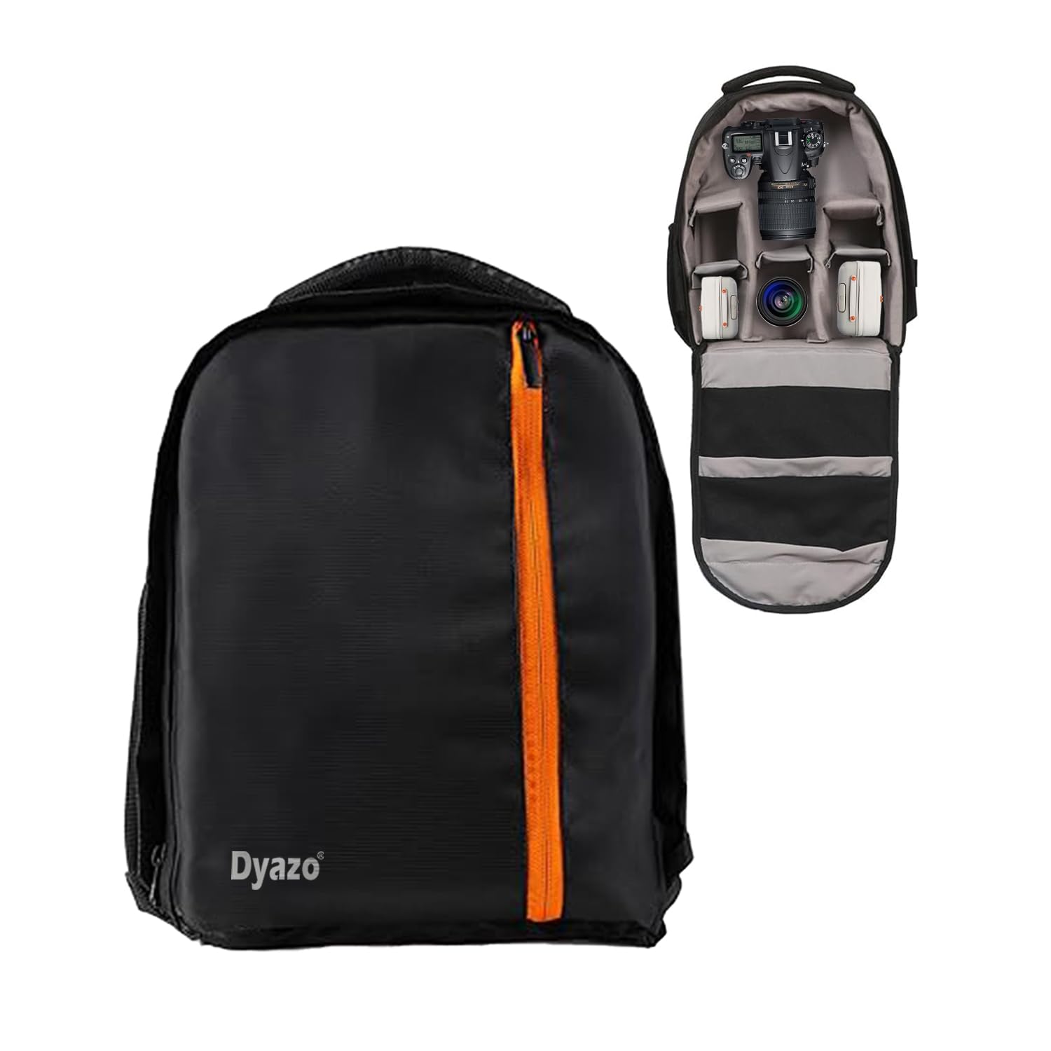 Dyazo Water Resistant Camera Backpack With Extra Front Pocket Photographers Bag With Rain Cover Tripod Holder Compatible For Son