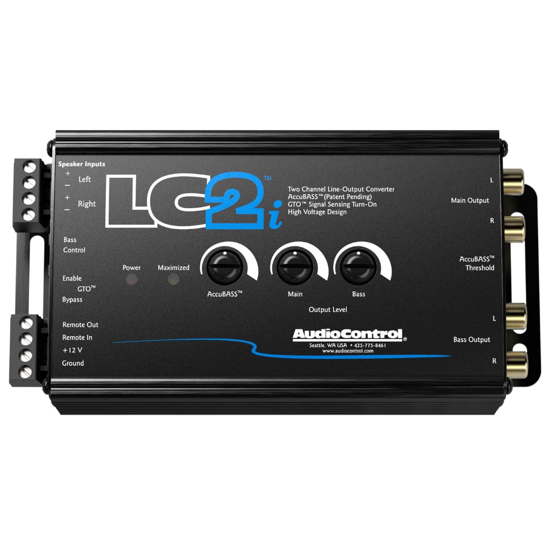 Audiocontrol Lc2I 2 Channel Line Out Converter With Accubass And Subwoofer Control