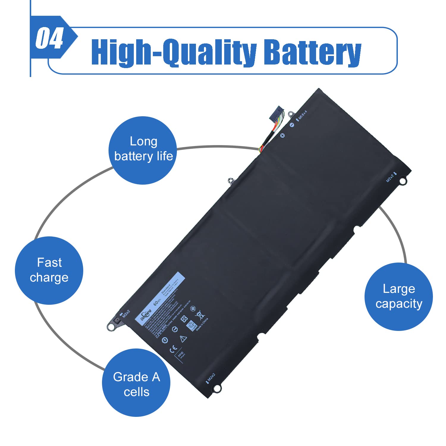 Dentsing Pw23Y Laptop Battery Compatible With Dell Xps 13 9360 P54G002 13 9360 D1605G 13 9360 D1605T 13 9360 D1609 13 9360 D1609