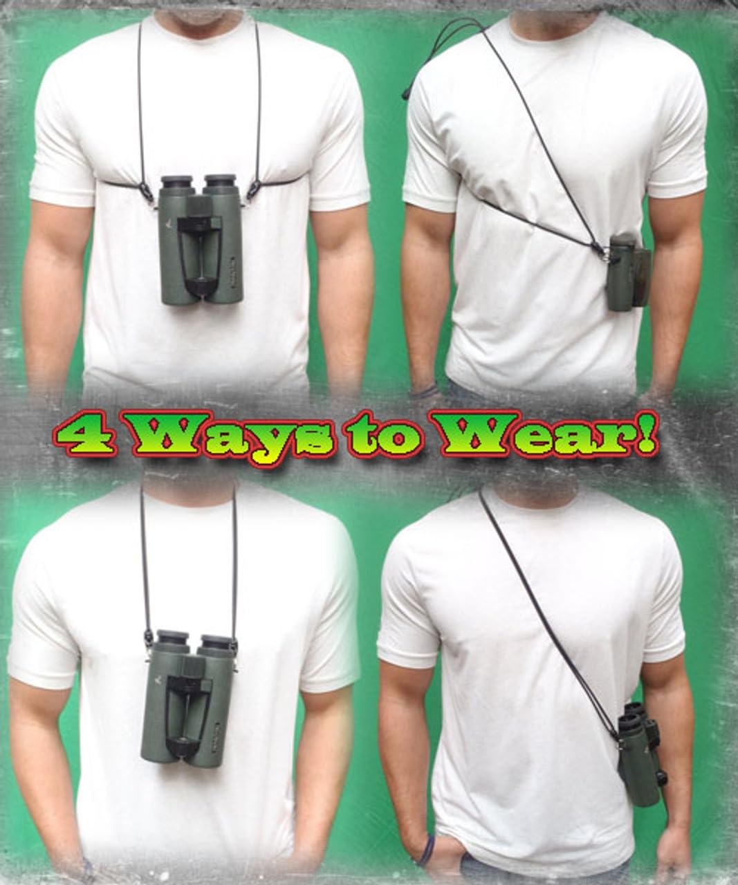 Rick Young Outdoors Ultra Light Binocular Harness | Color Black | Bino Harness For Hunting | Comfortable & Easy To Use Adjustmen