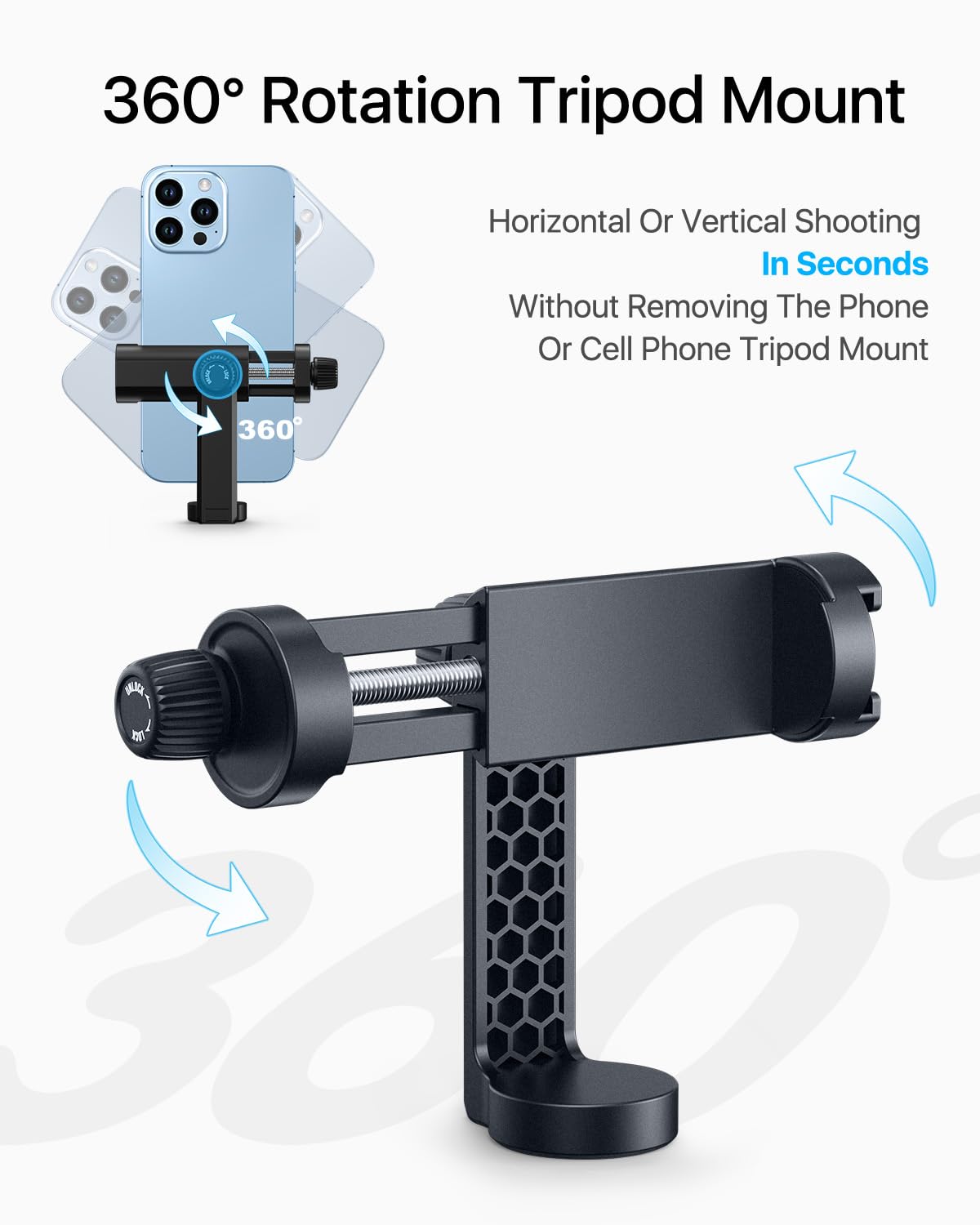 Nexboom Iphone Tripod Stand  67' [360� Rotation Mount & Heavy Duty] Cell Phone Tripod Stand With Remote, Iphone Tripod Compatible With Iphone 15 14 13 12 Pro Max Xs Plus,Samsung S22 /Camera/Gopro