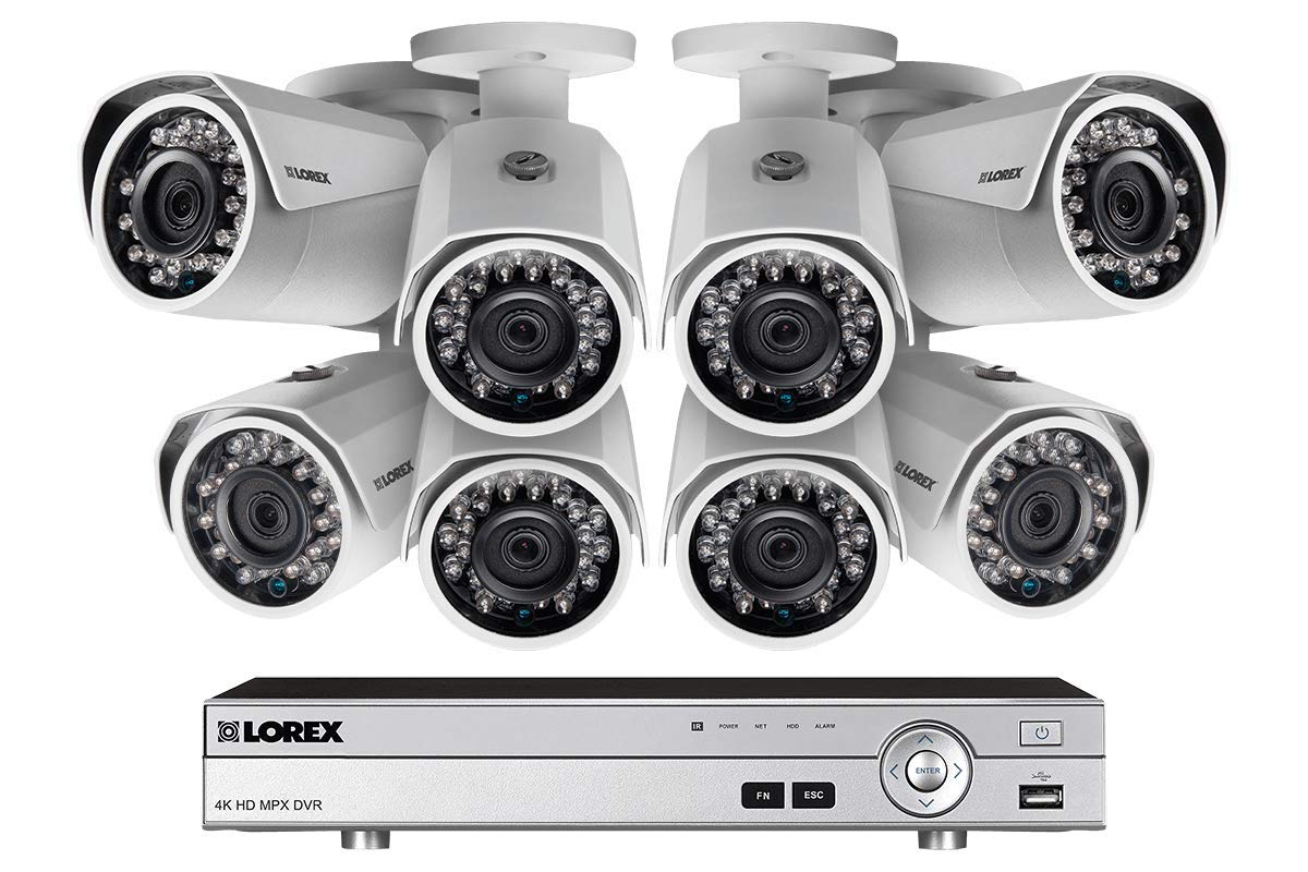 Lorex Weatherproof Indoor/Outdoor 1080P Hd Outdoor Security System, 8 Cameras With Long Range Night Vision