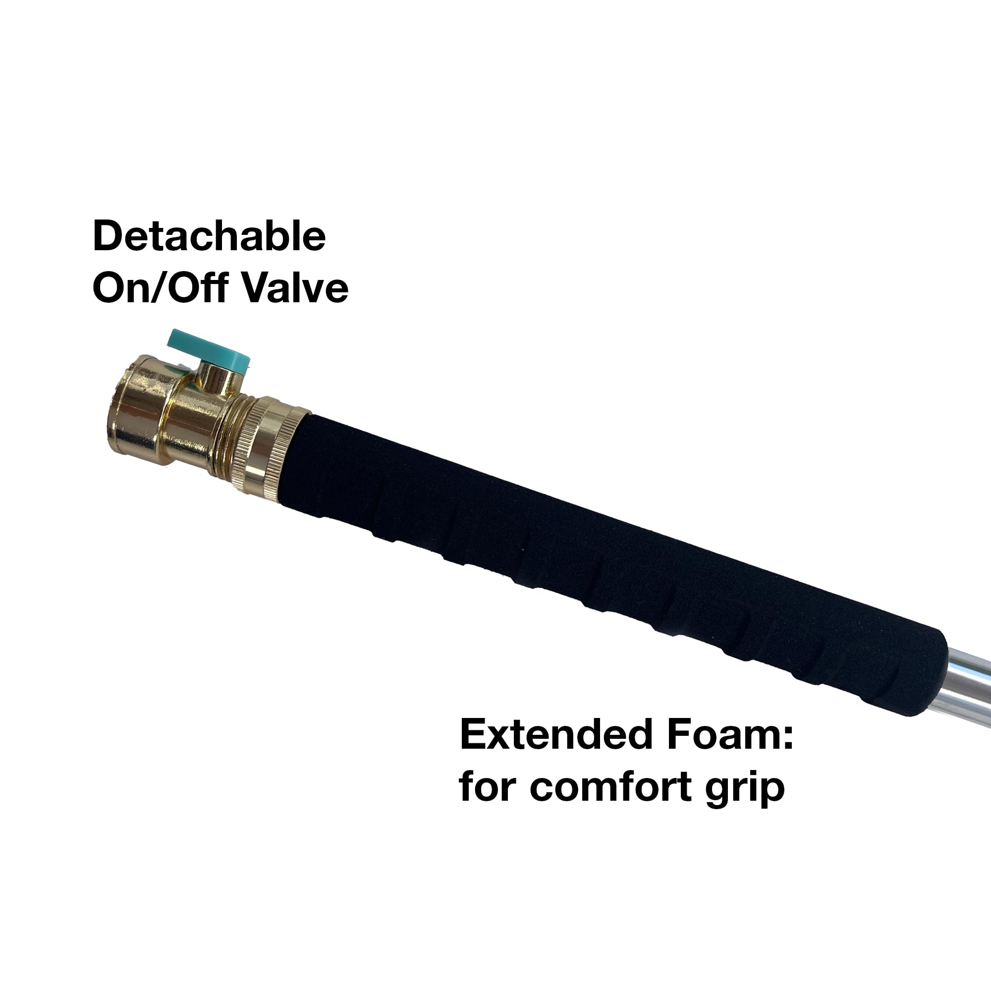 18 Inch Soft Rain Metal Watering Wand Featuring Gentle Spray 600007 With Comfort Grip And Shut Off Valve By New England Garden T