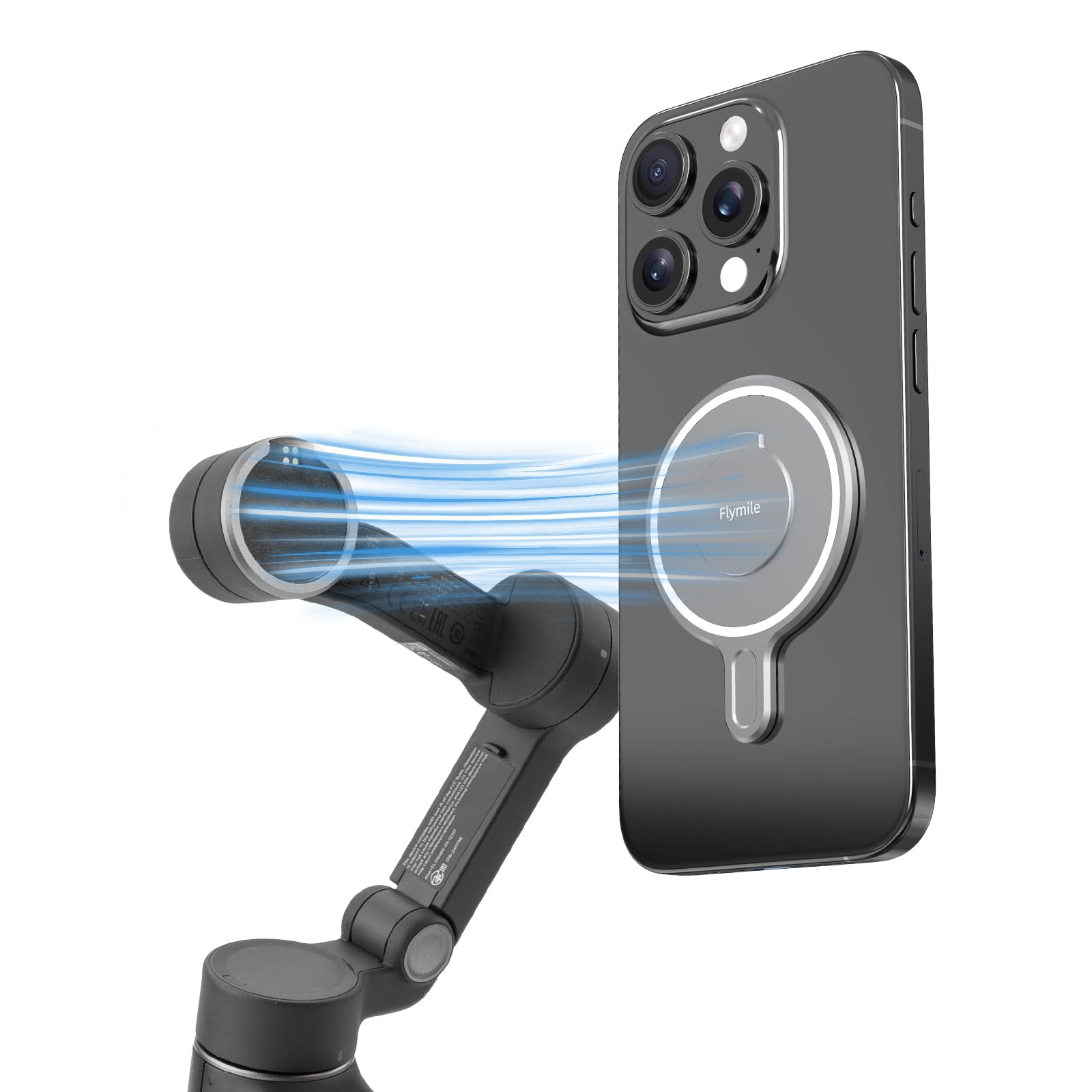 Flymile Magnetic Phone Holder Adapter For Dji Osmo Mobile 7/7P/6/5/4/Se, For Magsafe Quick-Release Mount - Compatible With Dji O