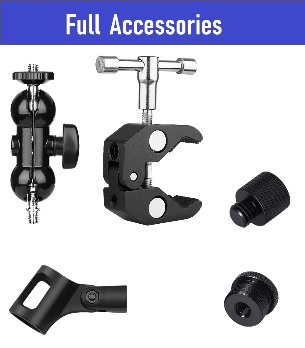 Microphone Clip, Mic Clamp Mount Holder Compatible With Shure Sm58 Sm48 Sm81 Sm57 Mic, Mv5,Mv51,Pga52,Sennheiser E835,E945 E935,Nady Dm 80 Dm 70 Drum,Blue Yeti Usb S X Nano Microphones