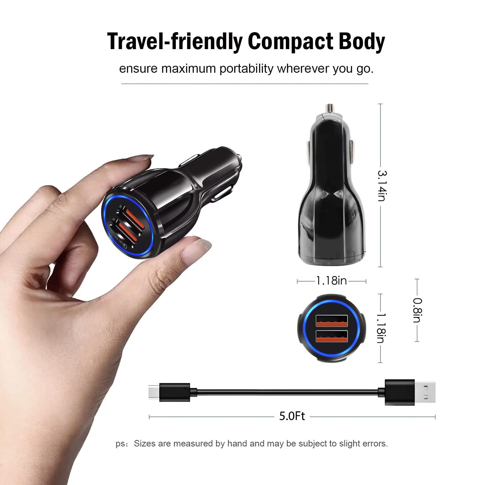 Fast Car Charger Usb C Charging Cable Cord For Moto G Pure G Stylus 5G G 5G 2022,Moto G Power, Moto G Play 2021,Moto One 5G Ace G60S G200 G9 Play G8 Play G7 Play, Ultra Z4 G 60 G22 G72 Edge 30 Phone