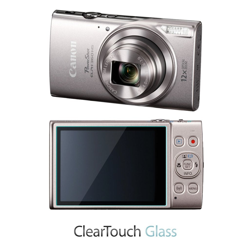 Boxwave Screen Protector Compatible With Canon Powershot Elph 360 Hs   Cleartouch Glass, 9H Tempered Glass Screen Protection For