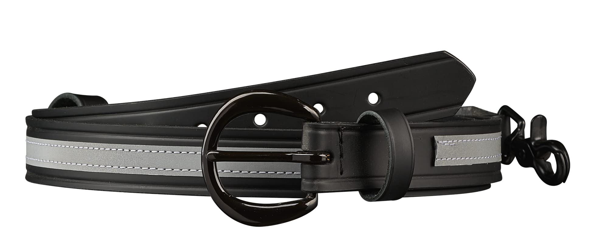 Perfect Fit Shield Wallets Leather Firefighters Radio Strap Black Hardware Premium Quality Black Leather With Reflective Stripe