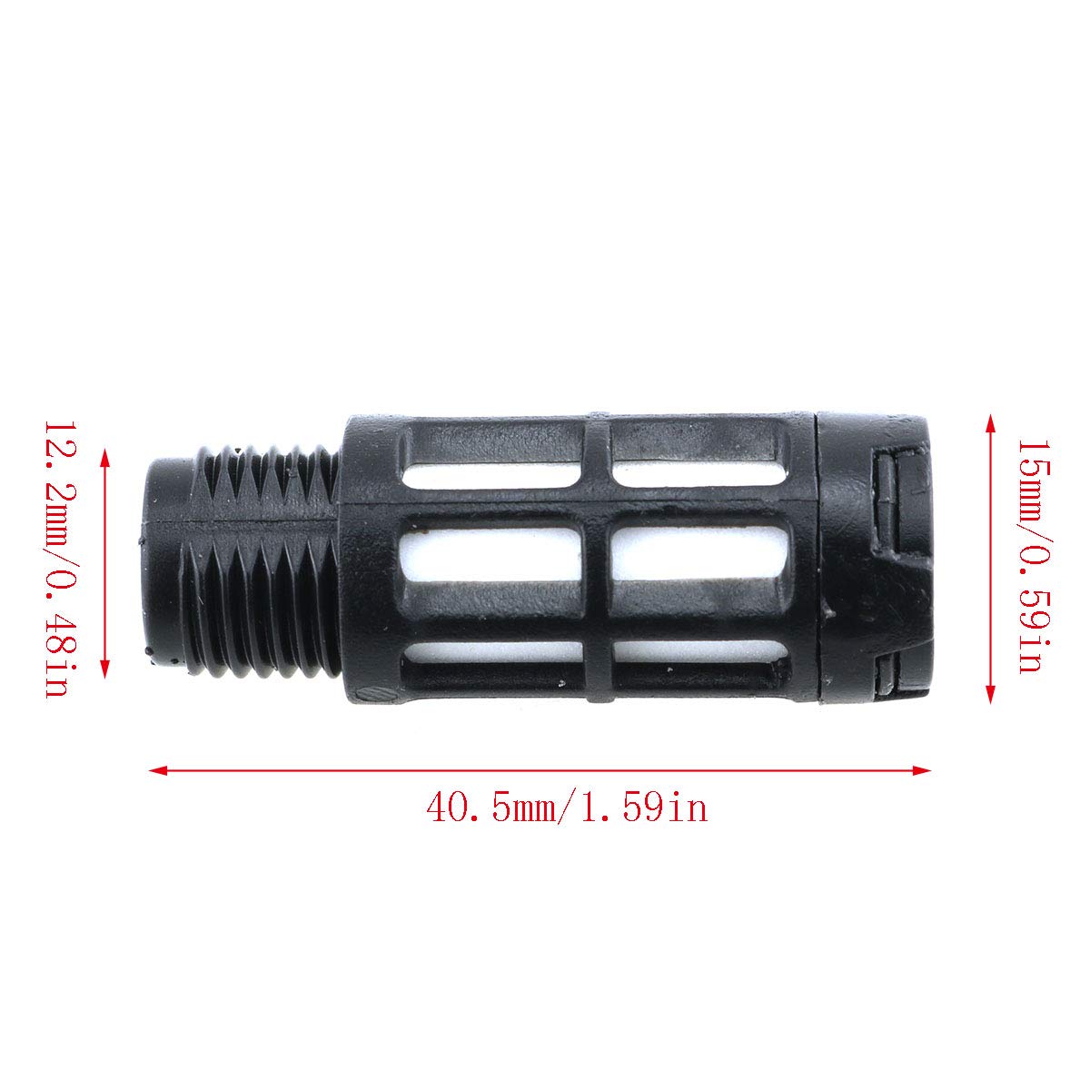 E Outstanding Noise Reducer 5Pcs 1/4Inch Npt Black Plastic Pneumatic Air Compressor Exhaust Muffler Silencer