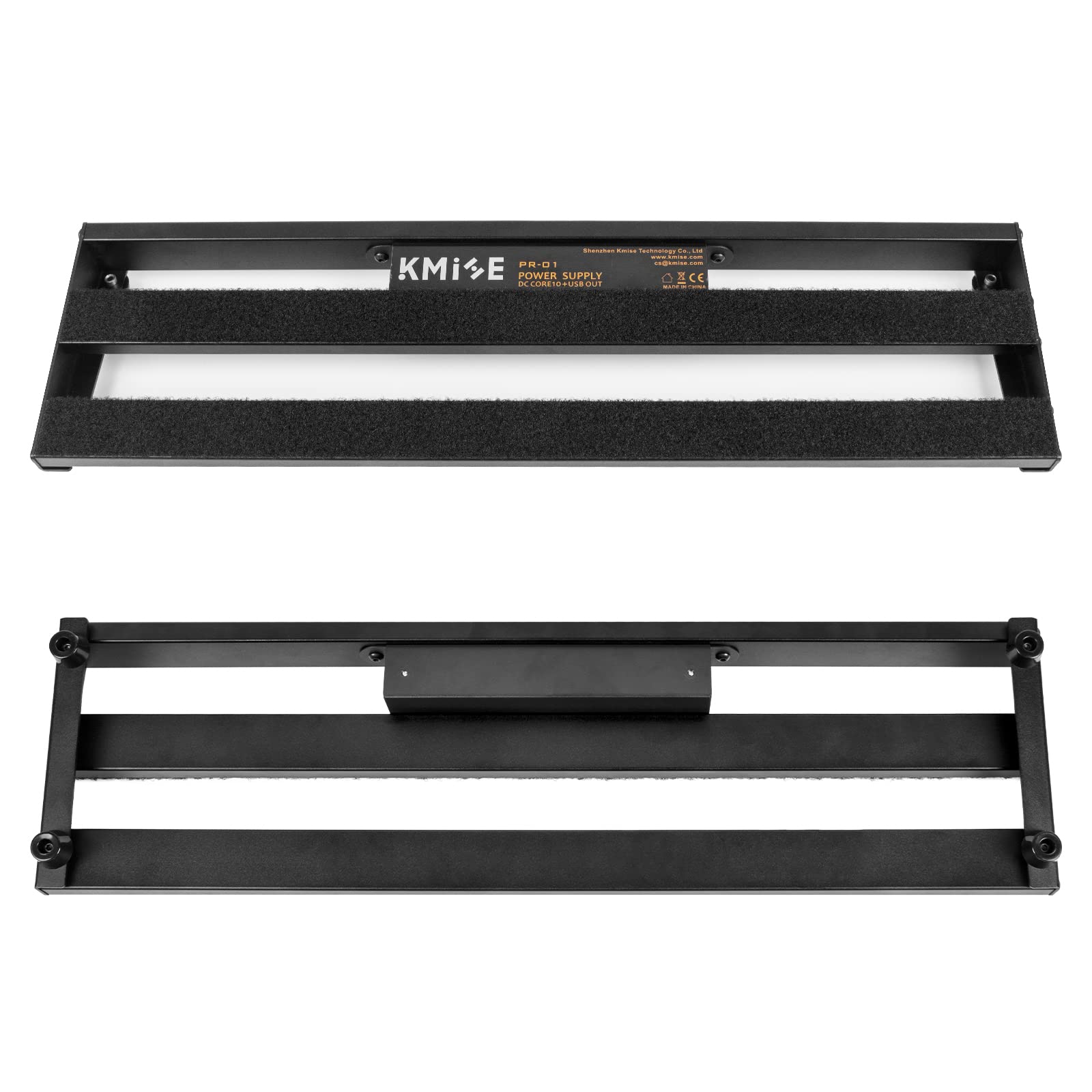 Guitar Pedalboard With Built In Power Supply Pedal Board Aluminium Alloy 1.8Lb Lightweight Pedal Board 19X5 Inch Black Pedal Boa