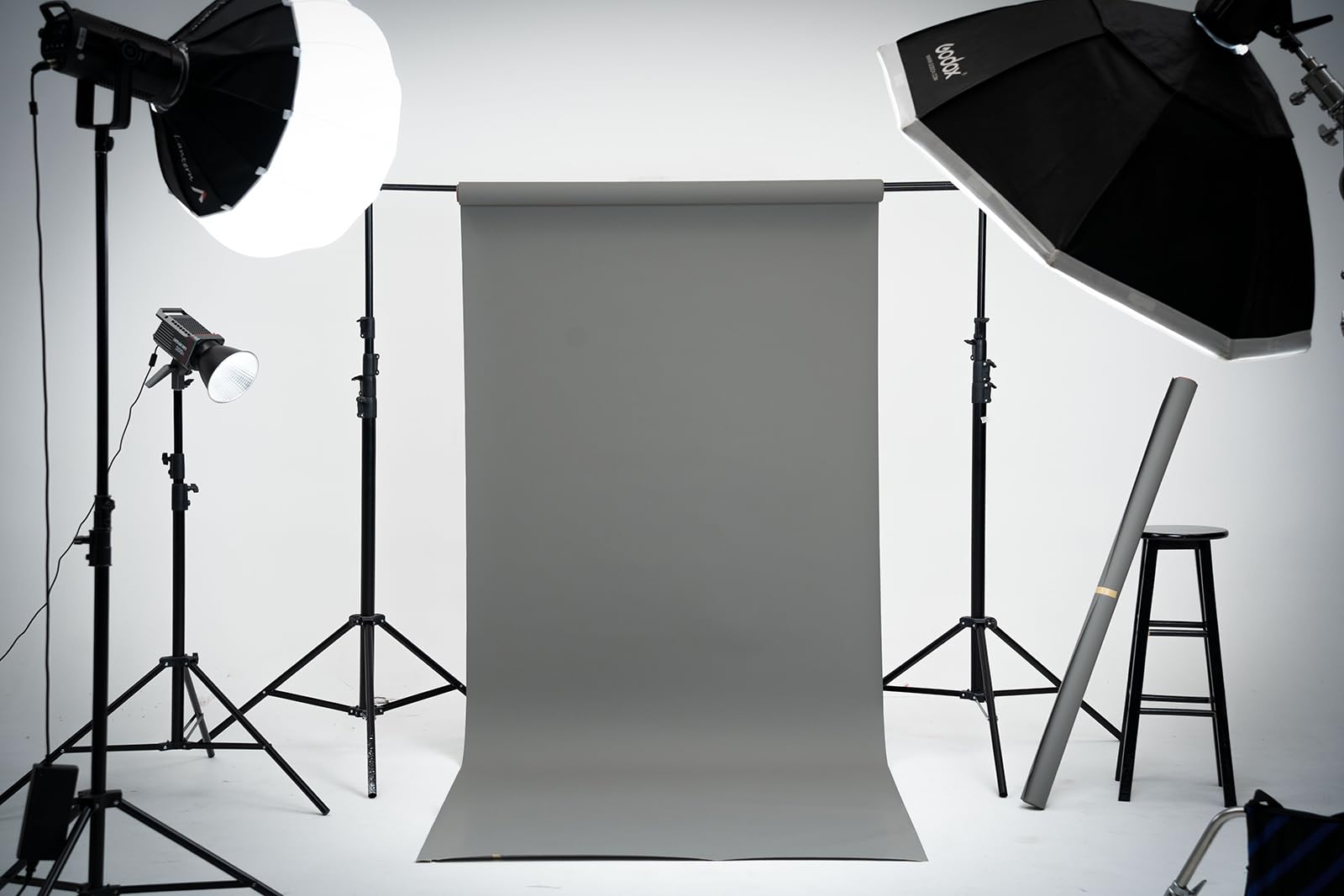 Kate Seamless Paper Backdrop For Photography Light Gray Photo Backdrop Paper (105''X32.8' Pursuit Grey)