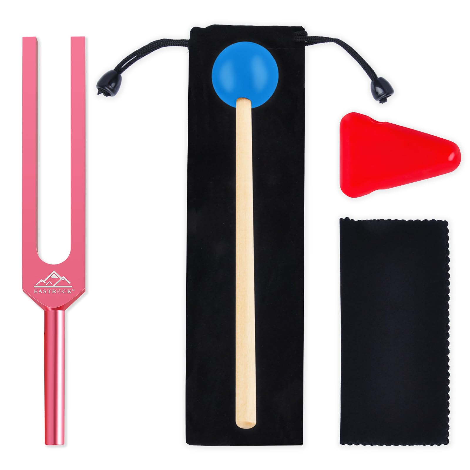 Eastrock 528 Hz Tuning Fork Sound Therapy Instruments Meditation And Relaxation Instrumtnes With Silicone Hammer And Soft Bag (5