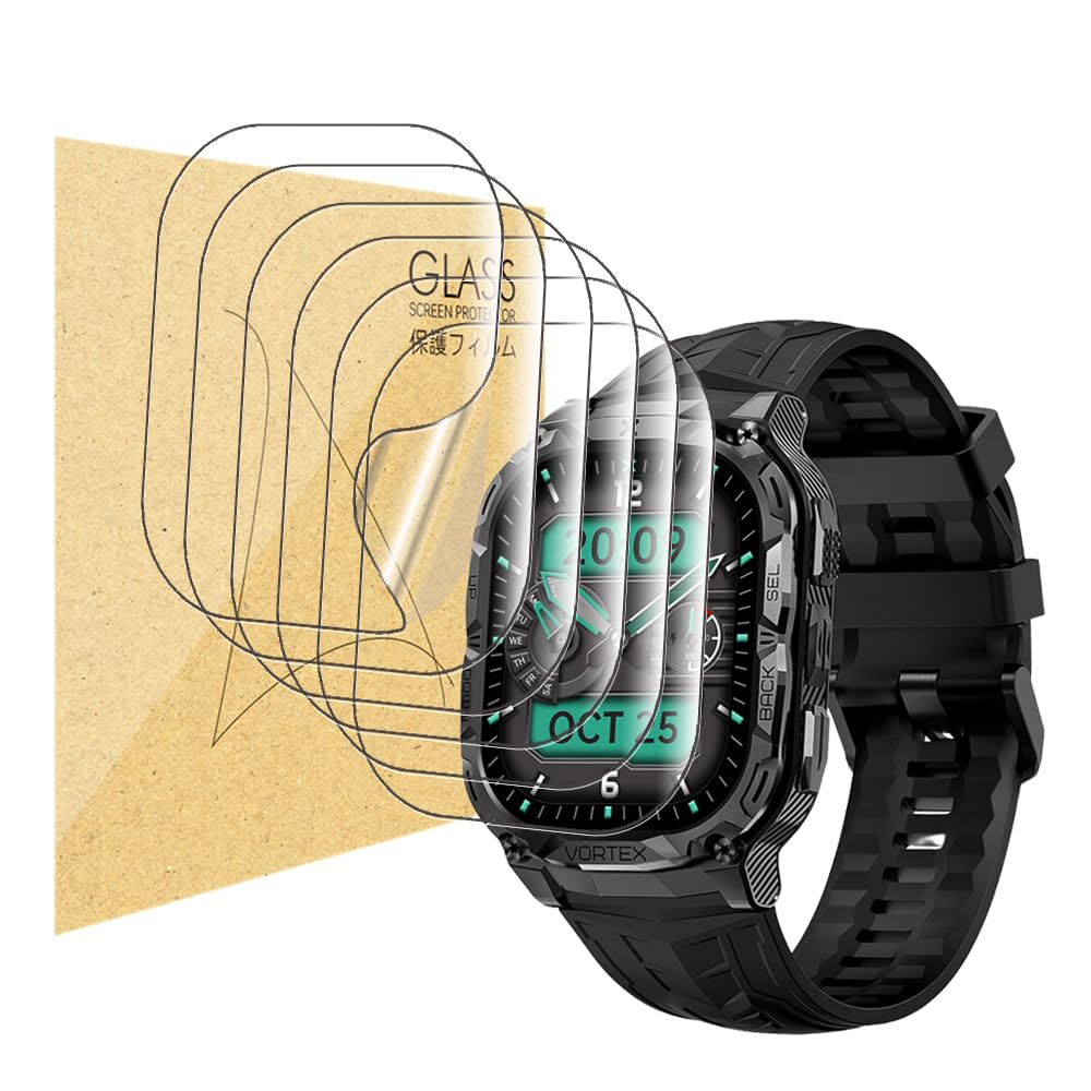 Lysandra Compatible For Tpu Smart Watch Screen Protector Film For Carbinox Vortex, [6 Pack] Full Coverage Tpu Clear Film Compati