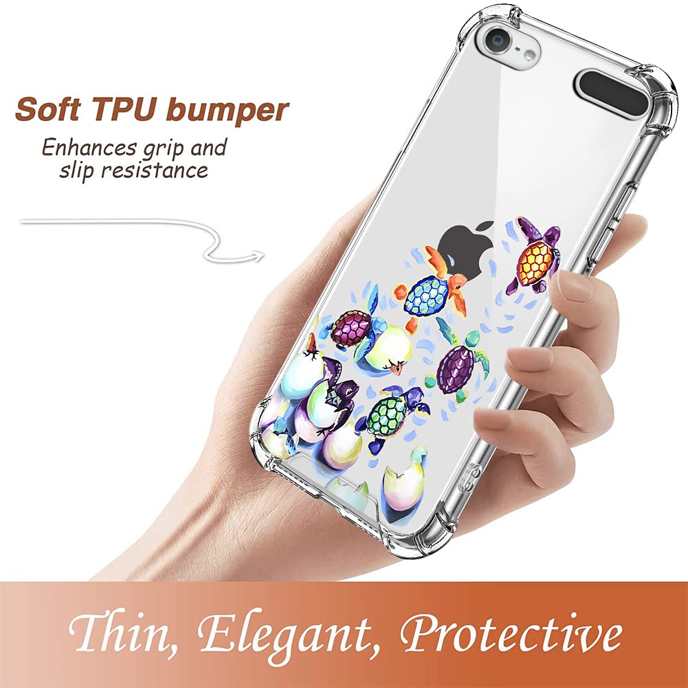 Ziye Compatible With Ipod Touch 7Th Generation Case,Ipod Touch 6 5 Case Clear,[Screen Protector] Shockproof Protective Case For