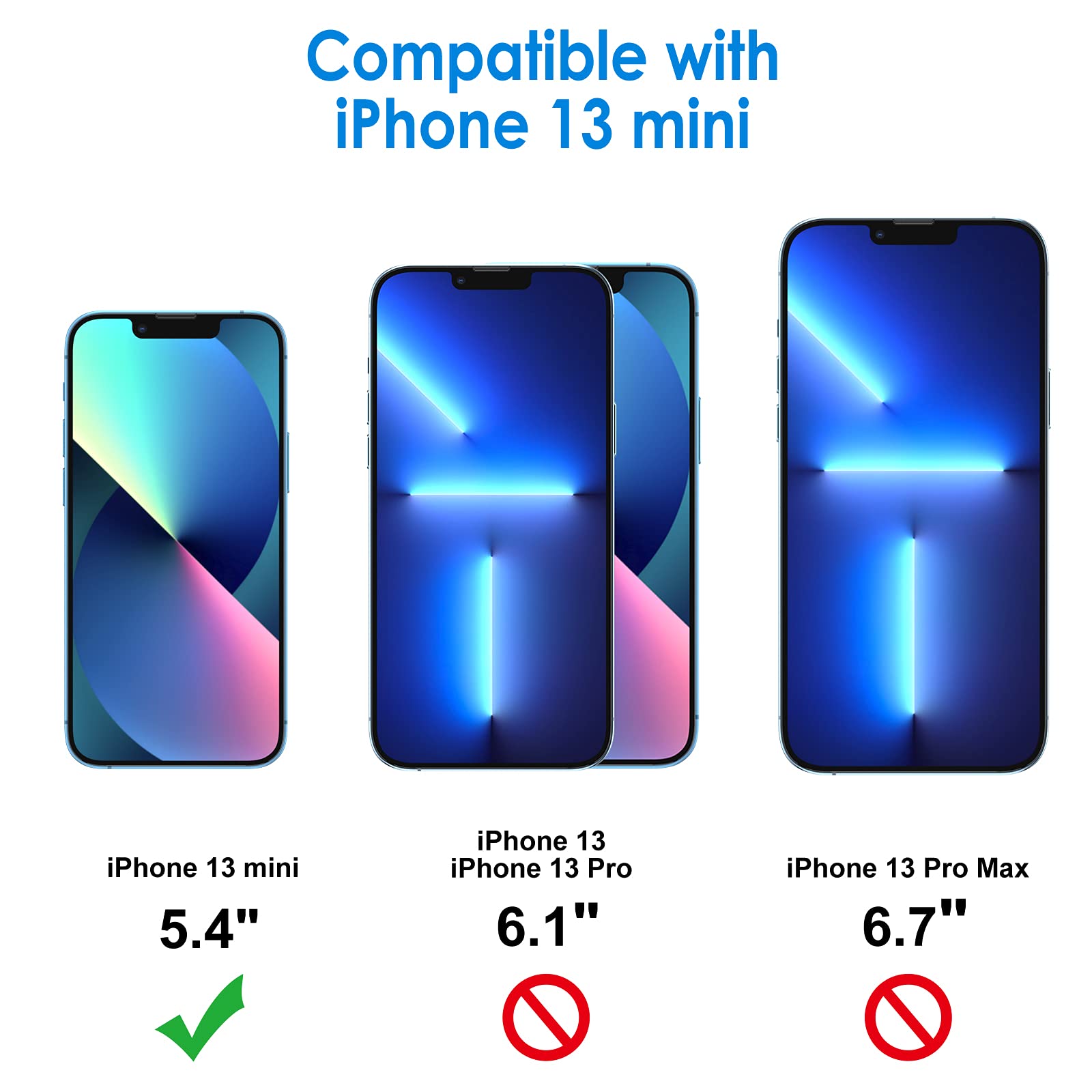 Jetech Screen Protector Compatible With Iphone 13 Mini 5.4 Inch, Tempered Glass Film, 3 Pack