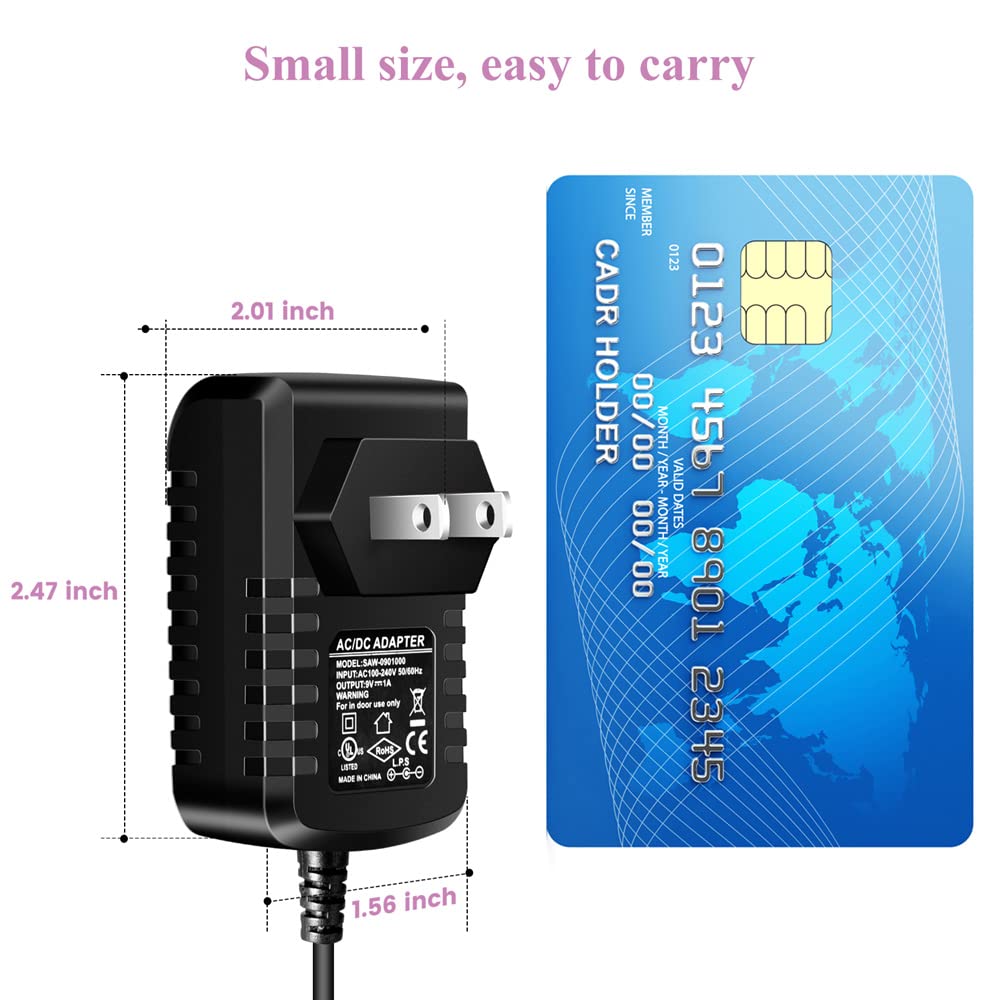 Pigtone Guitar Pedal Power Supply Adapter 9V Dc  1A(1000Ma Effect Pedal Power Supply With 1To8 Guitar Daisy Chain