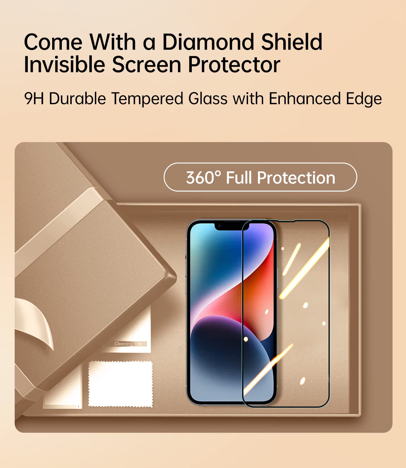 Jueshituo Magnetic Metallic Glossy Clear For Iphone 13 Case With Full Camera Cover Protection [No.1 Strong N52 Magnets] [Militar