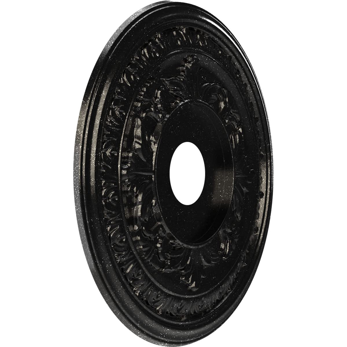 Ekena Millwork Cmp19Baagx Baltimore Thermoformed Pvc Ceiling Medallion (Fits Canopies Up To 7 3/4''), 19''Od, Textured Metallic
